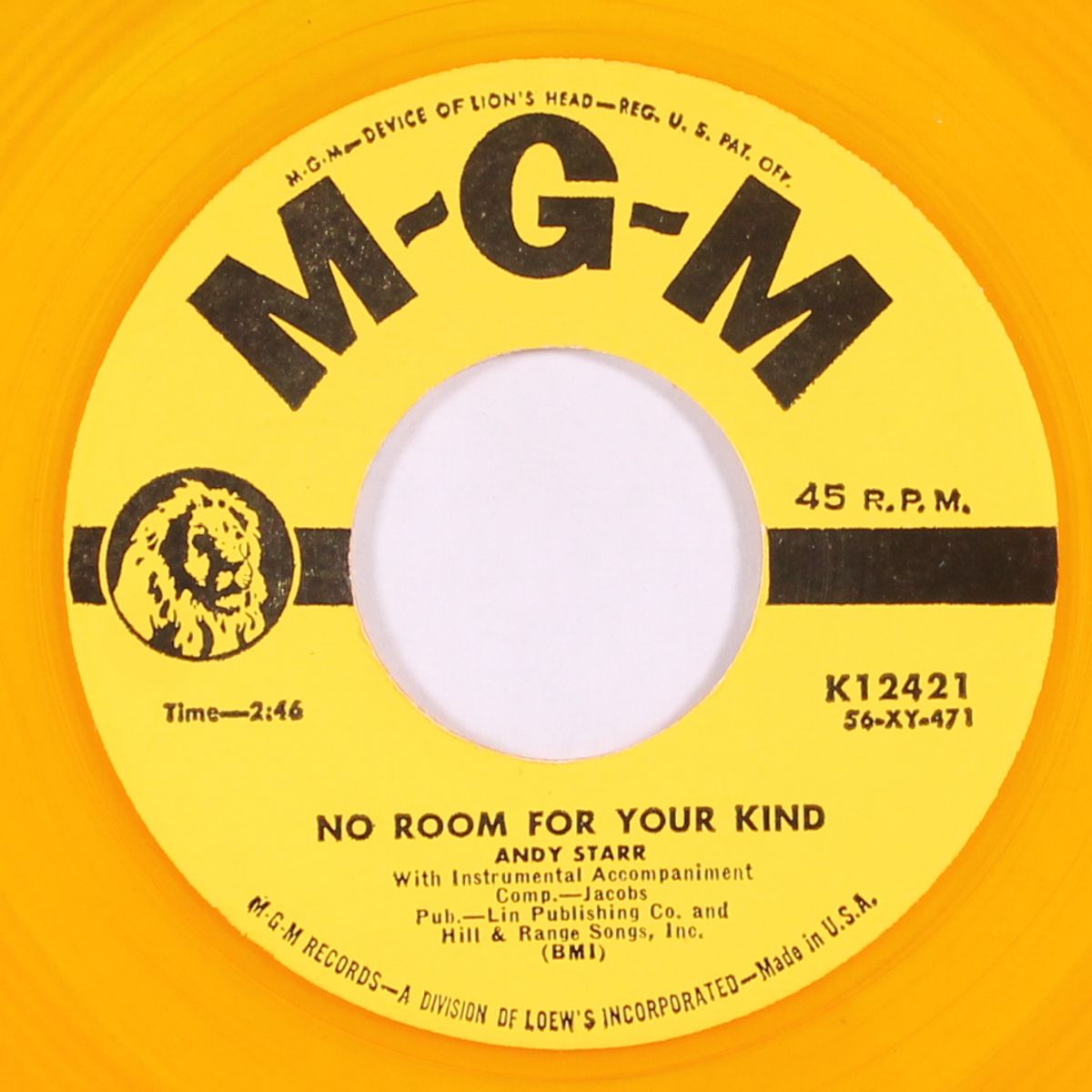 no room for your kind / one more time by ANDY STARR