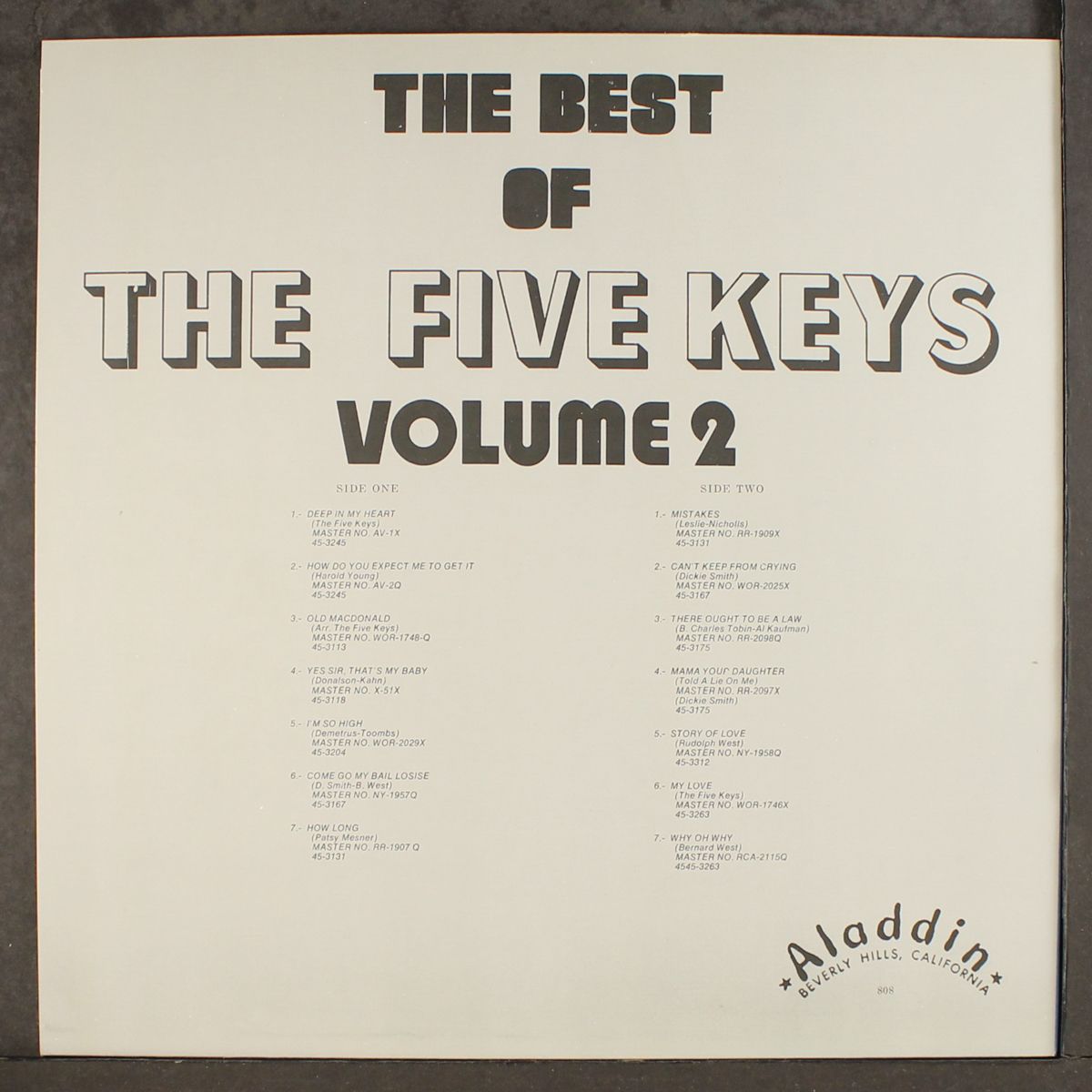 best of, vol. 2 by FIVE KEYS
