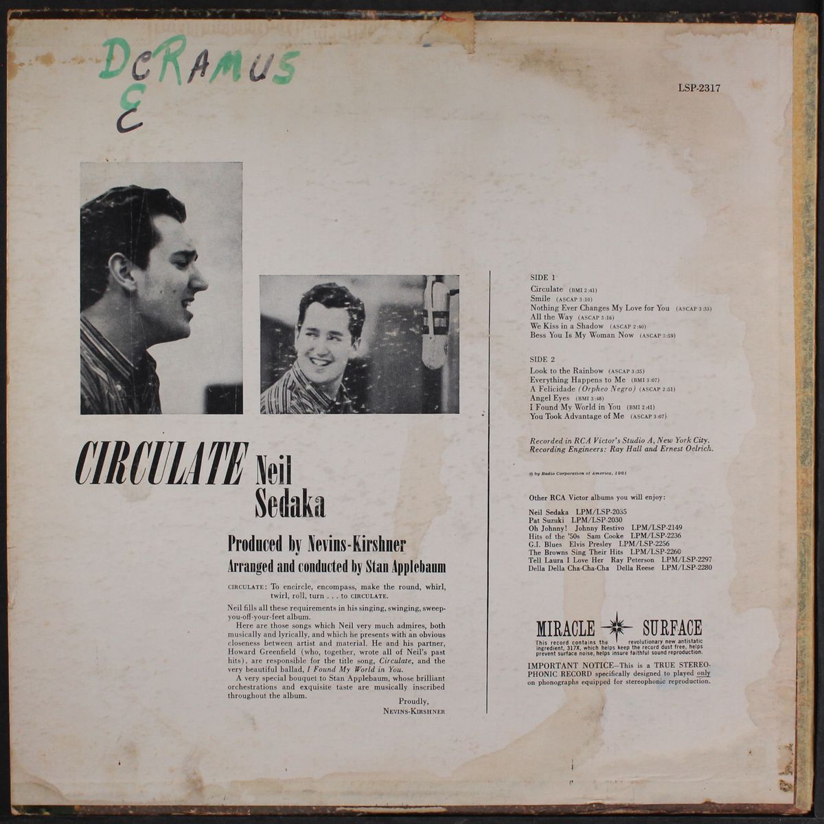 circulate by NEIL SEDAKA