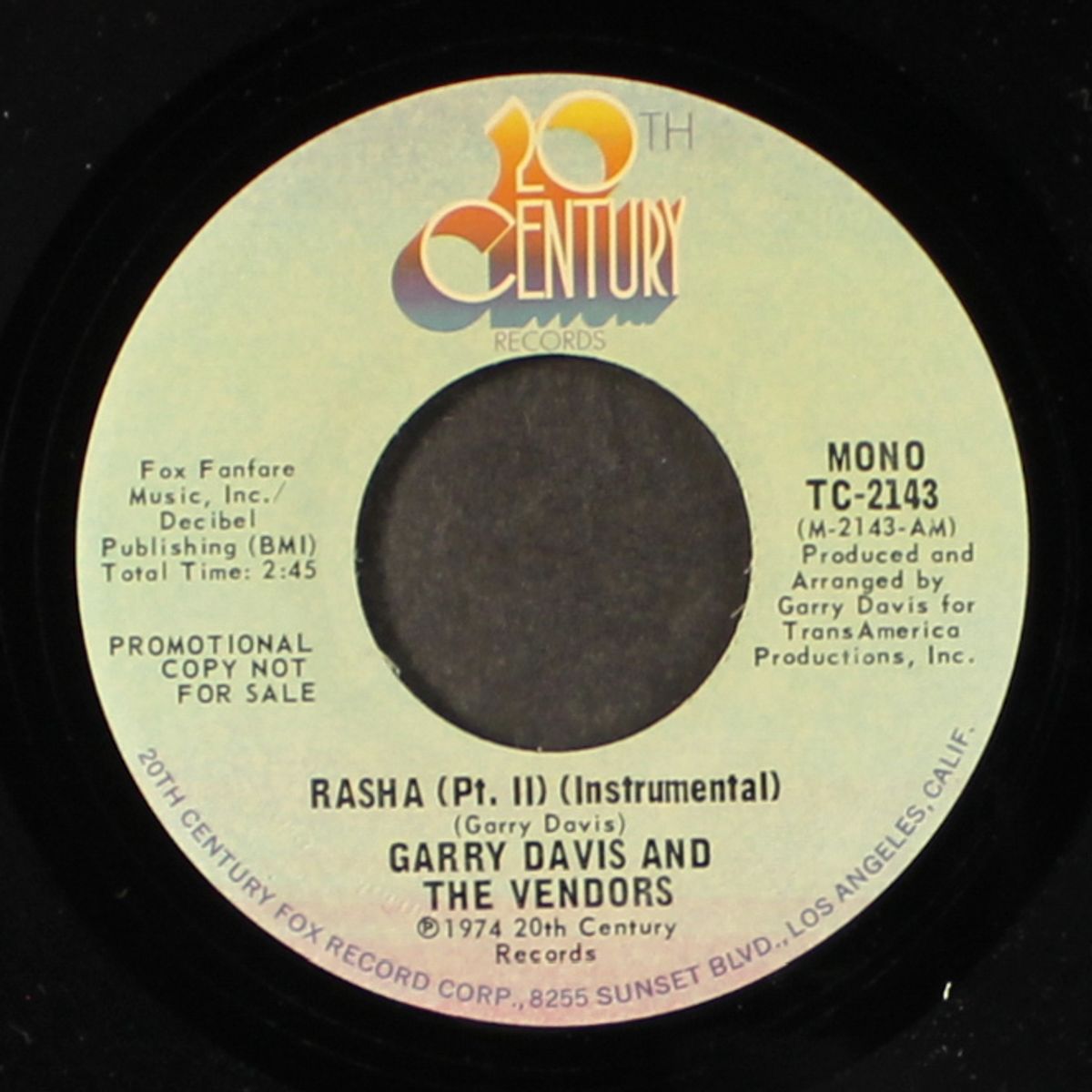 rasha, part 2, instrumental / mono by GARRY DAVIS & VENDORS