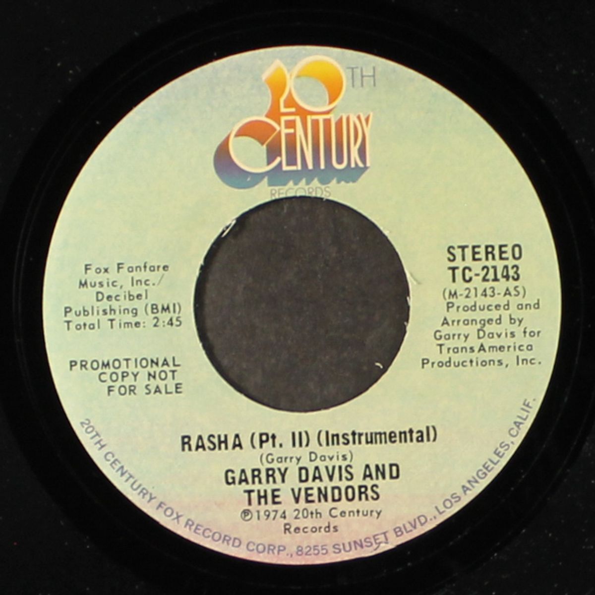 rasha, part 2, instrumental / mono by GARRY DAVIS & VENDORS