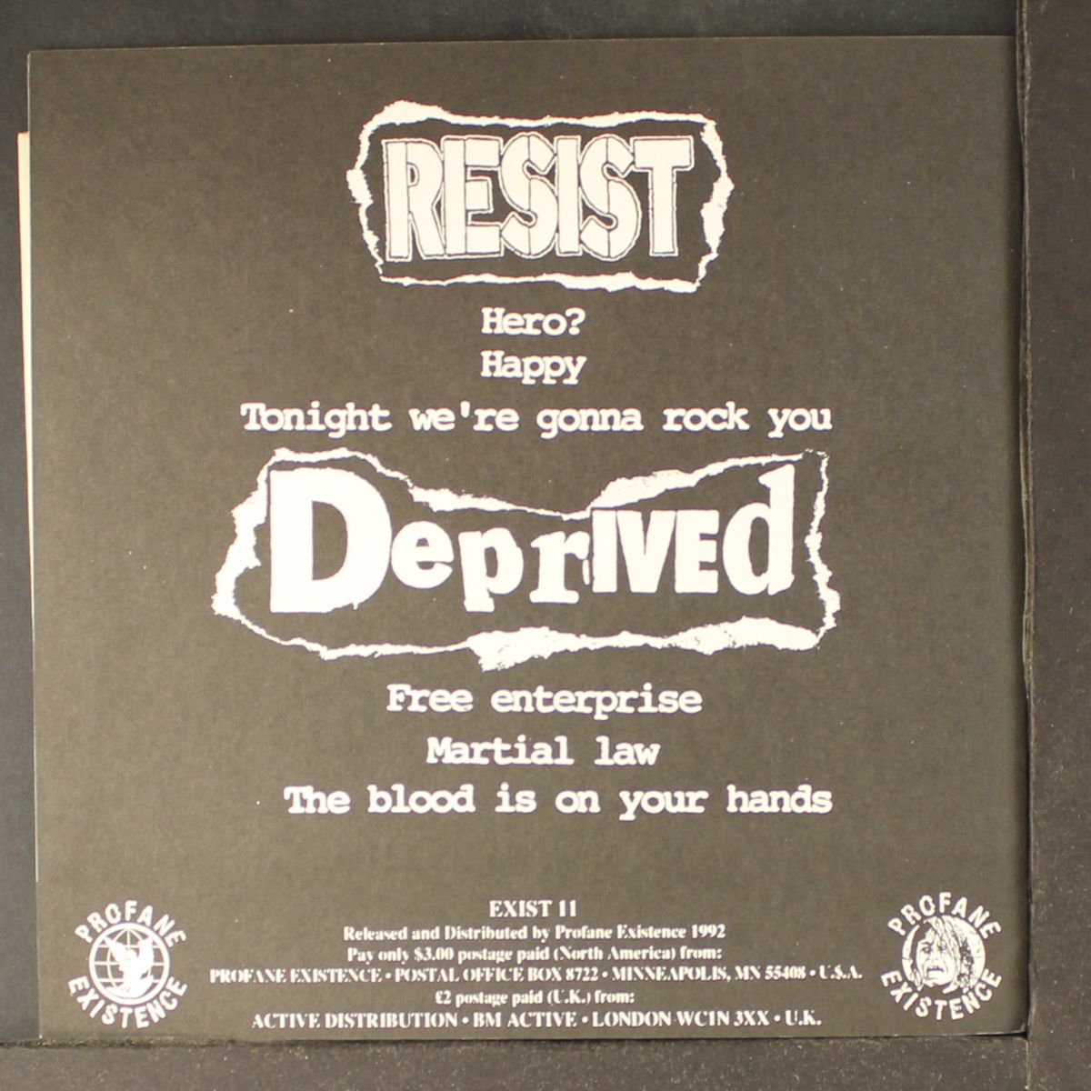 f*ck all governments! by DEPRIVED / RESIST
