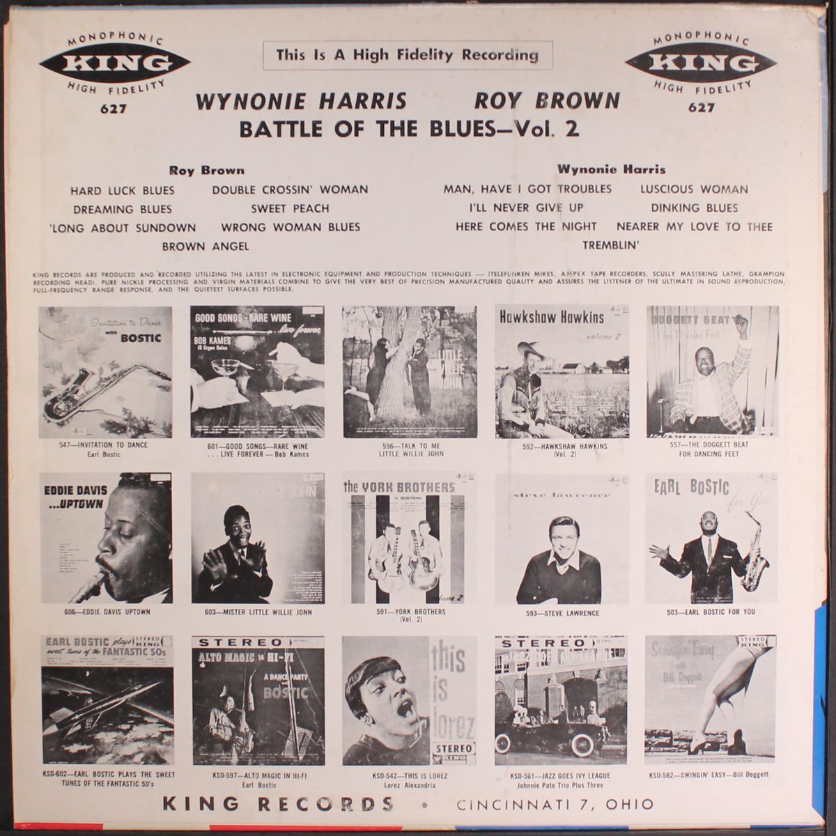 battle of the blues, vol. 2 by WYNONIE HARRIS / ROY BROWN