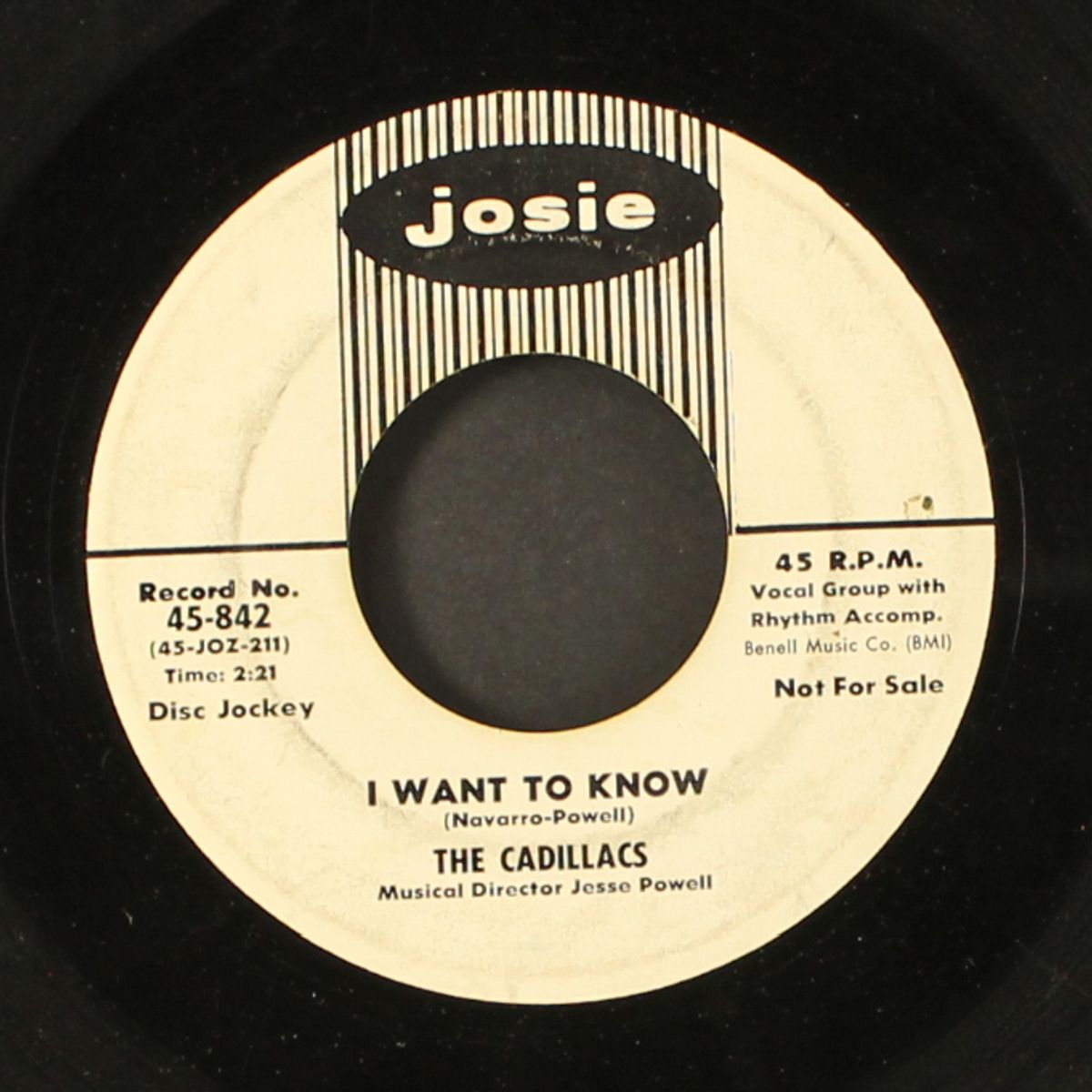 i want to know / holy smoke baby by CADILLACS