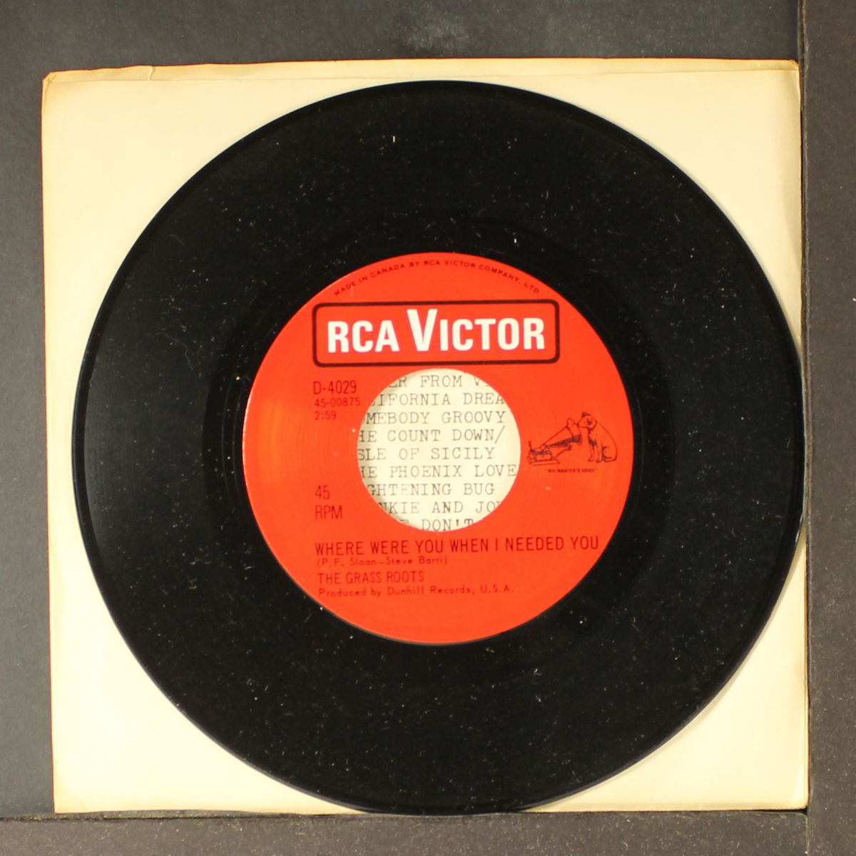 where were you when i needed you / bad times by GRASS ROOTS