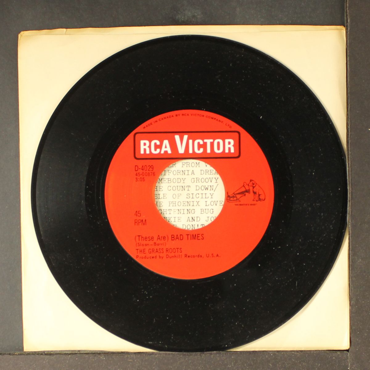 where were you when i needed you / bad times by GRASS ROOTS
