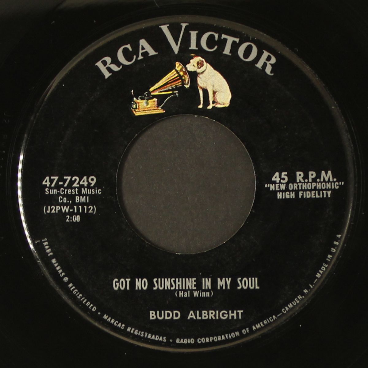 adrienne / got no sunshine in my soul by BUDD ALBRIGHT