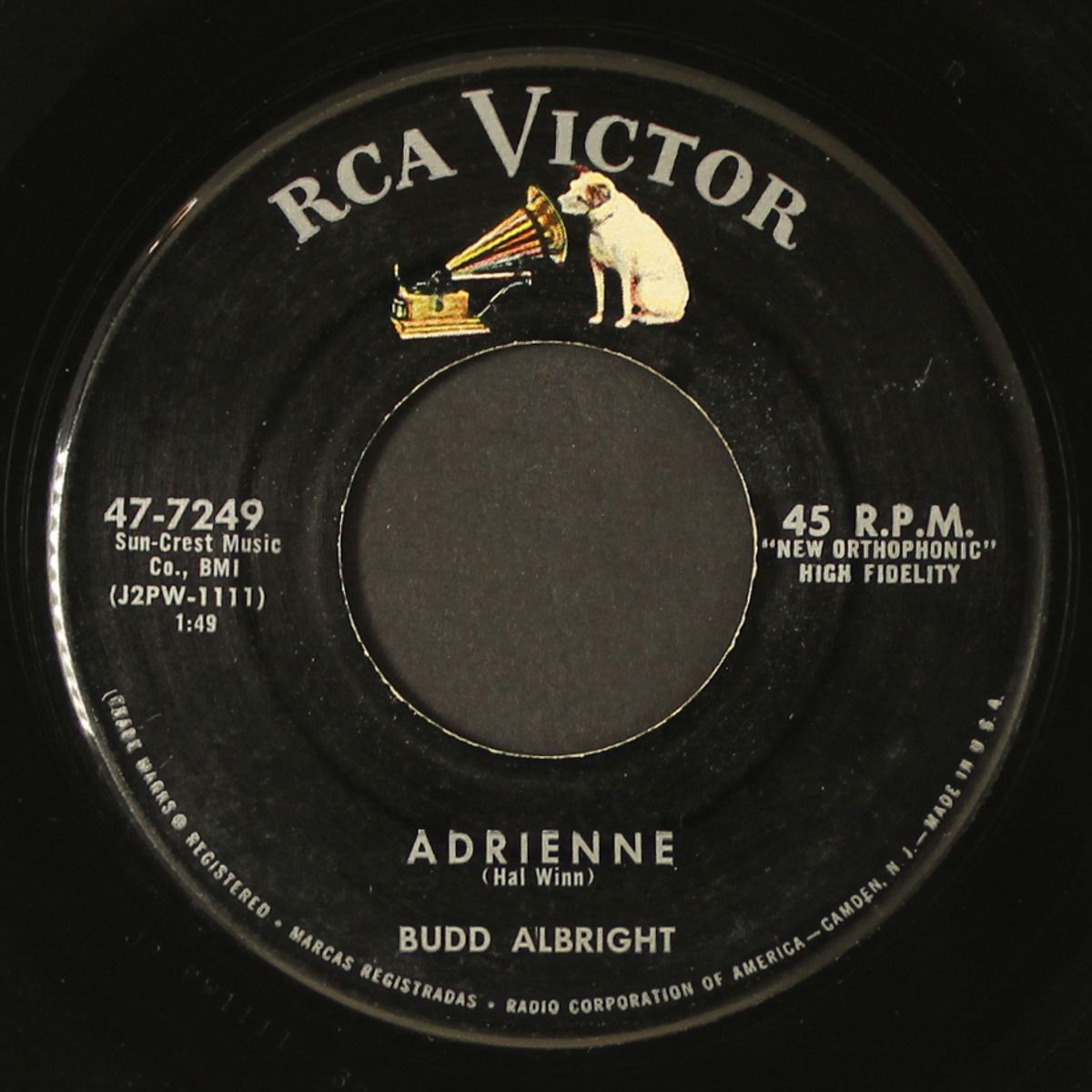 adrienne / got no sunshine in my soul by BUDD ALBRIGHT