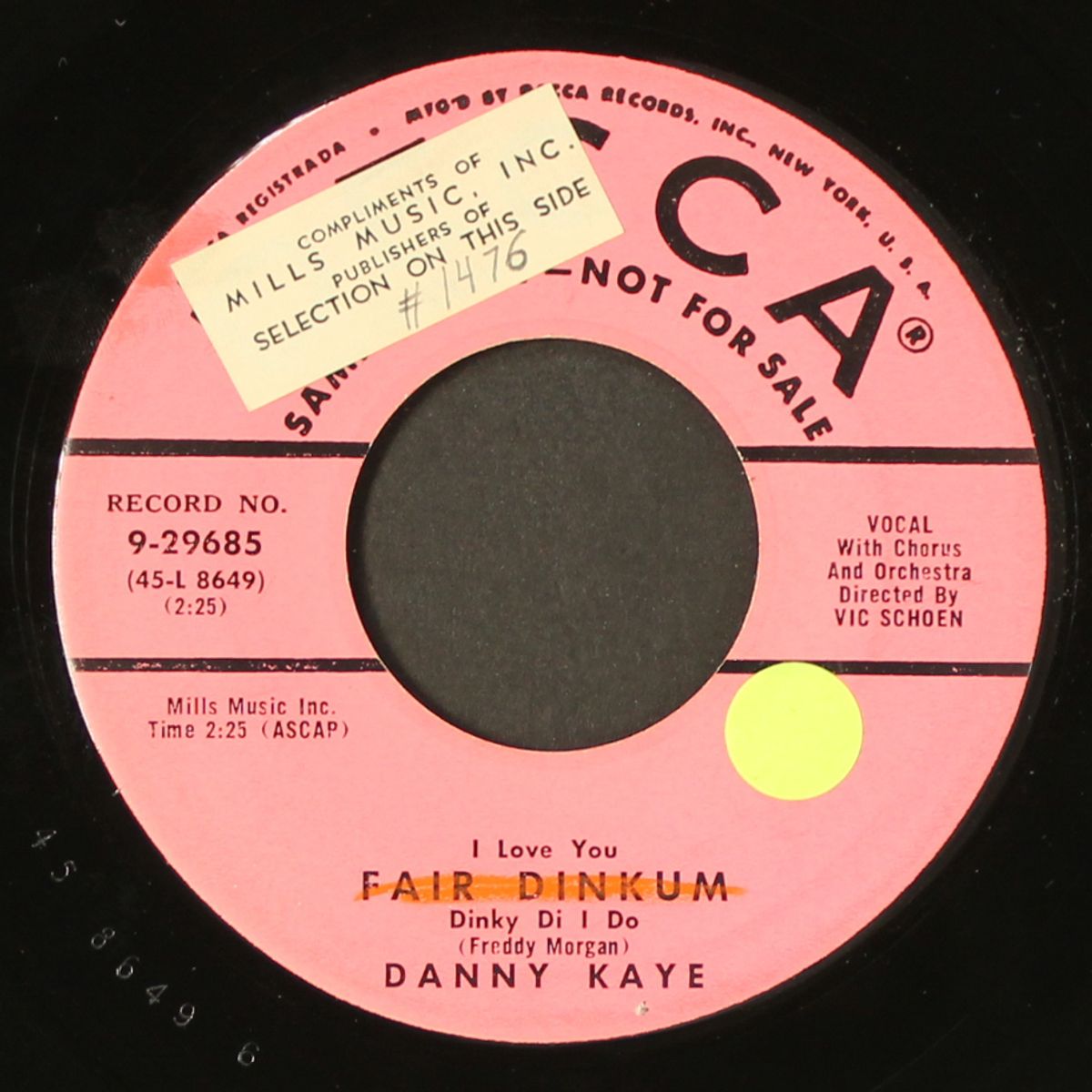 fair dinkum / yon-u-ary by DANNY KAYE