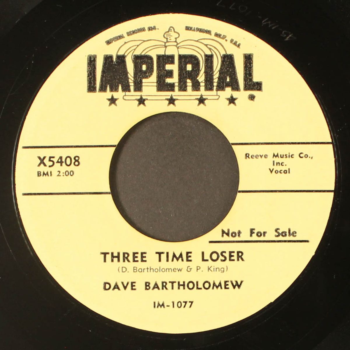 three time loser / lovin' you by DAVE BARTHOLOMEW