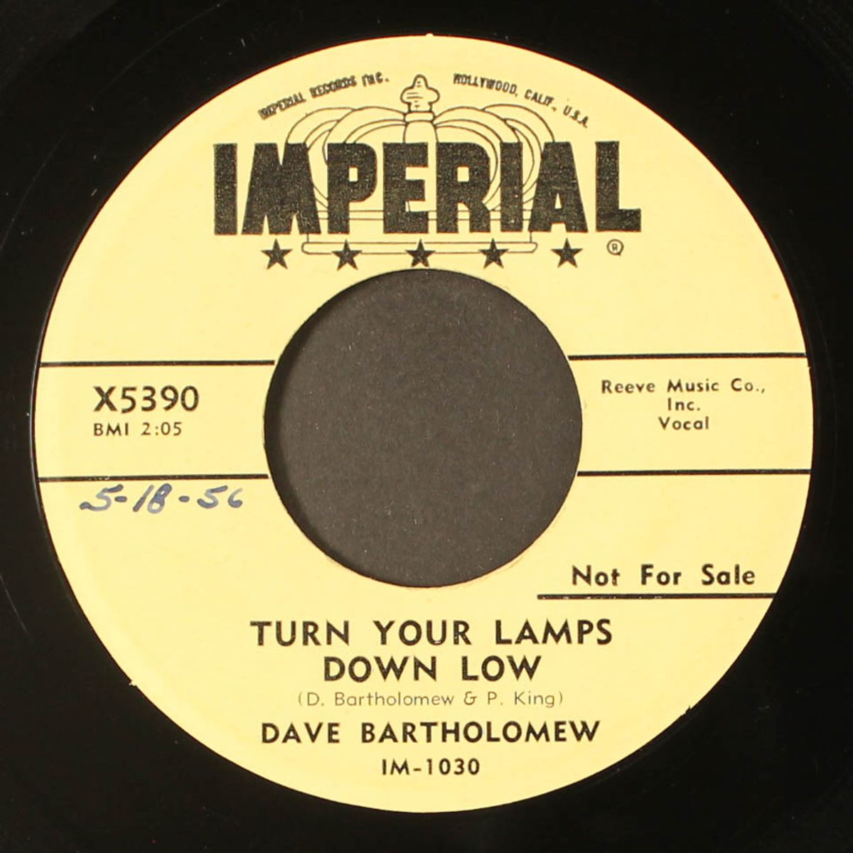 would you / turn your lamps down low by DAVE BARTHOLOMEW