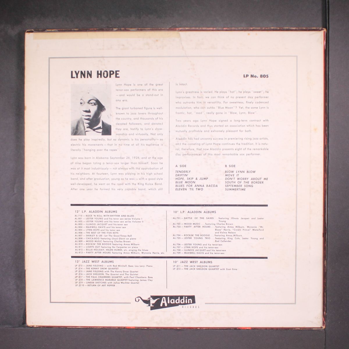 and his tenor-sax by LYNN HOPE