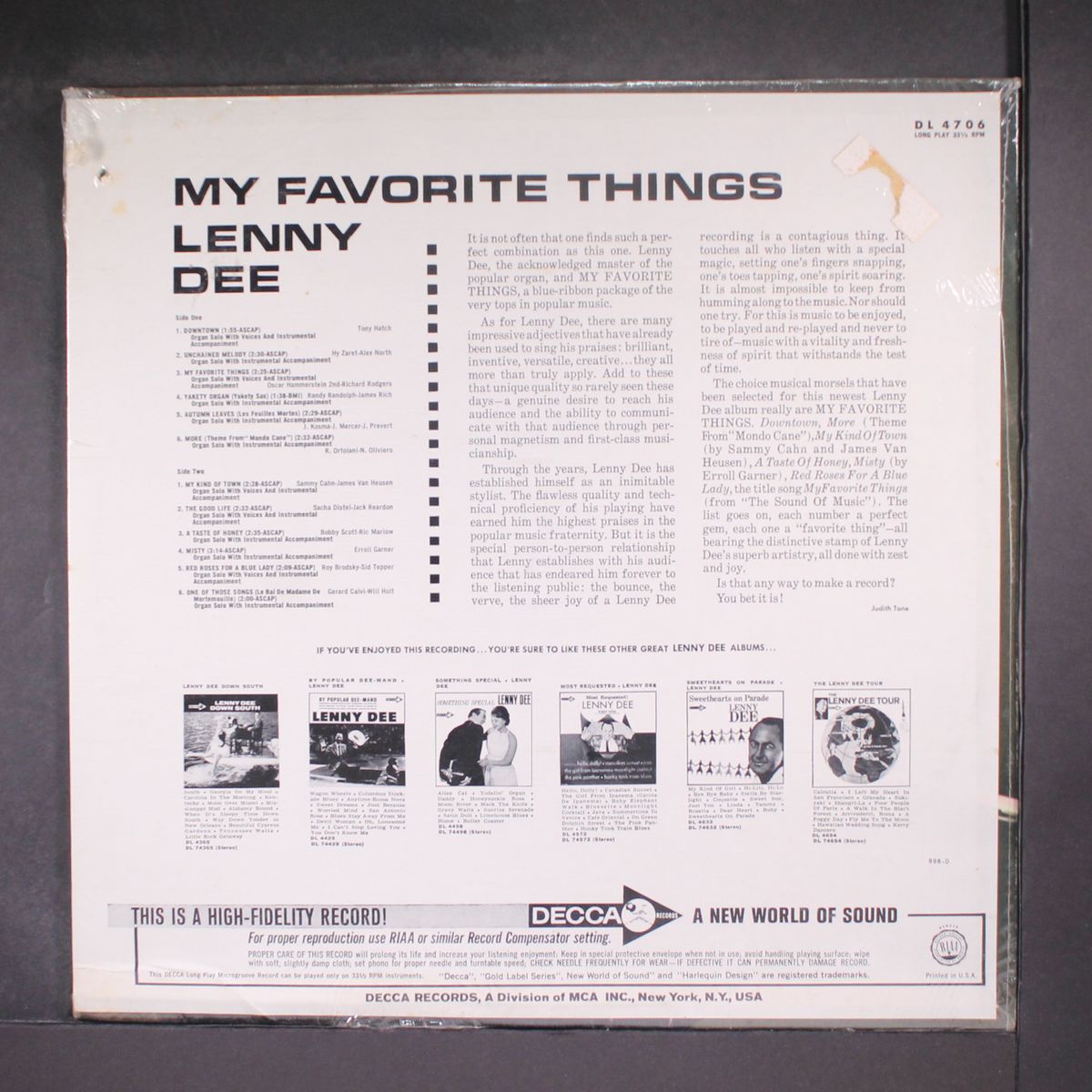 my favorite things by LENNY DEE