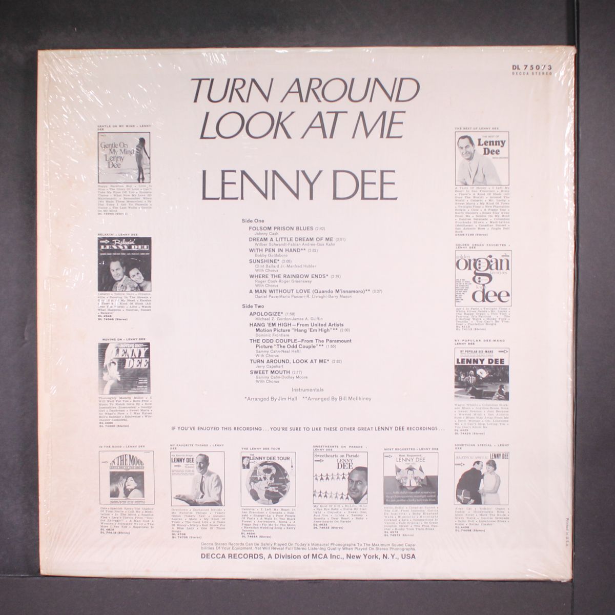 turn around, look at me by LENNY DEE