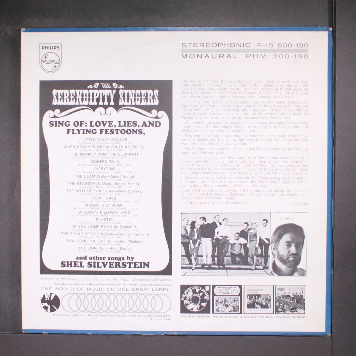 sing of: love, lies... and other songs by shel silverstein by SERENDIPITY SINGERS