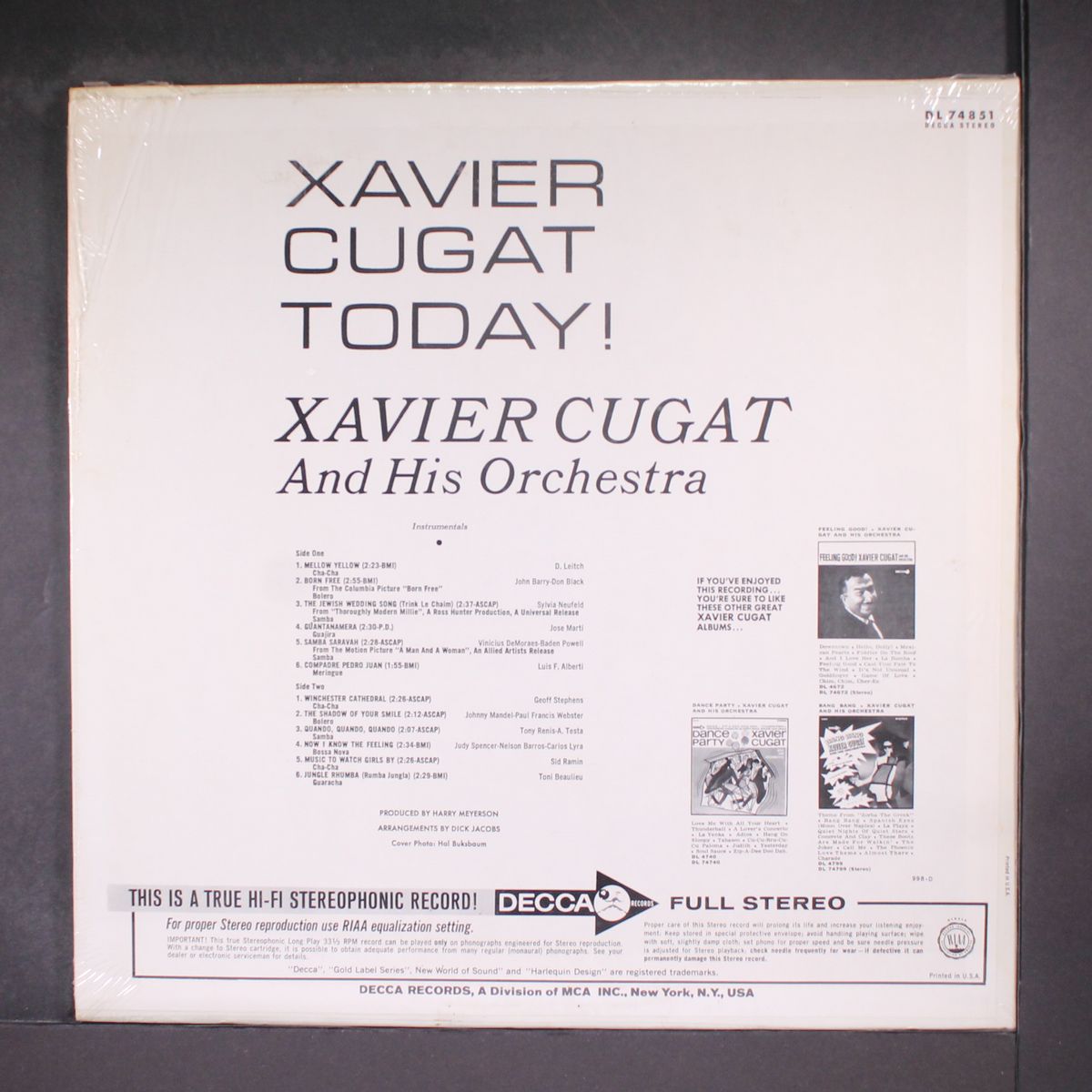 today! by XAVIER CUGAT