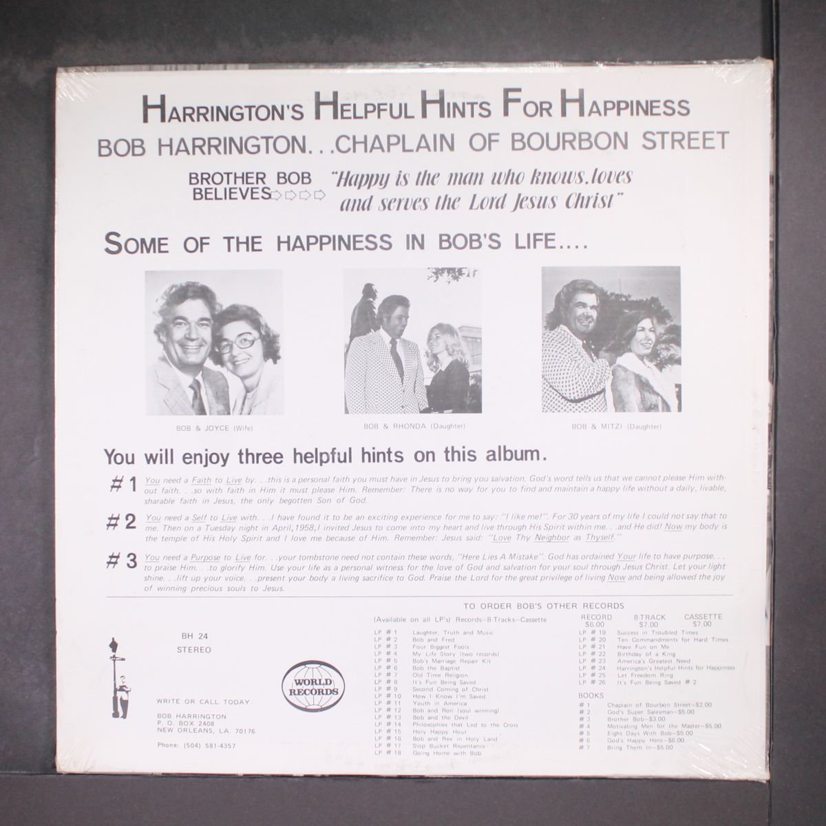 harrington's helpful hints for happiness by BOB HARRINGTON