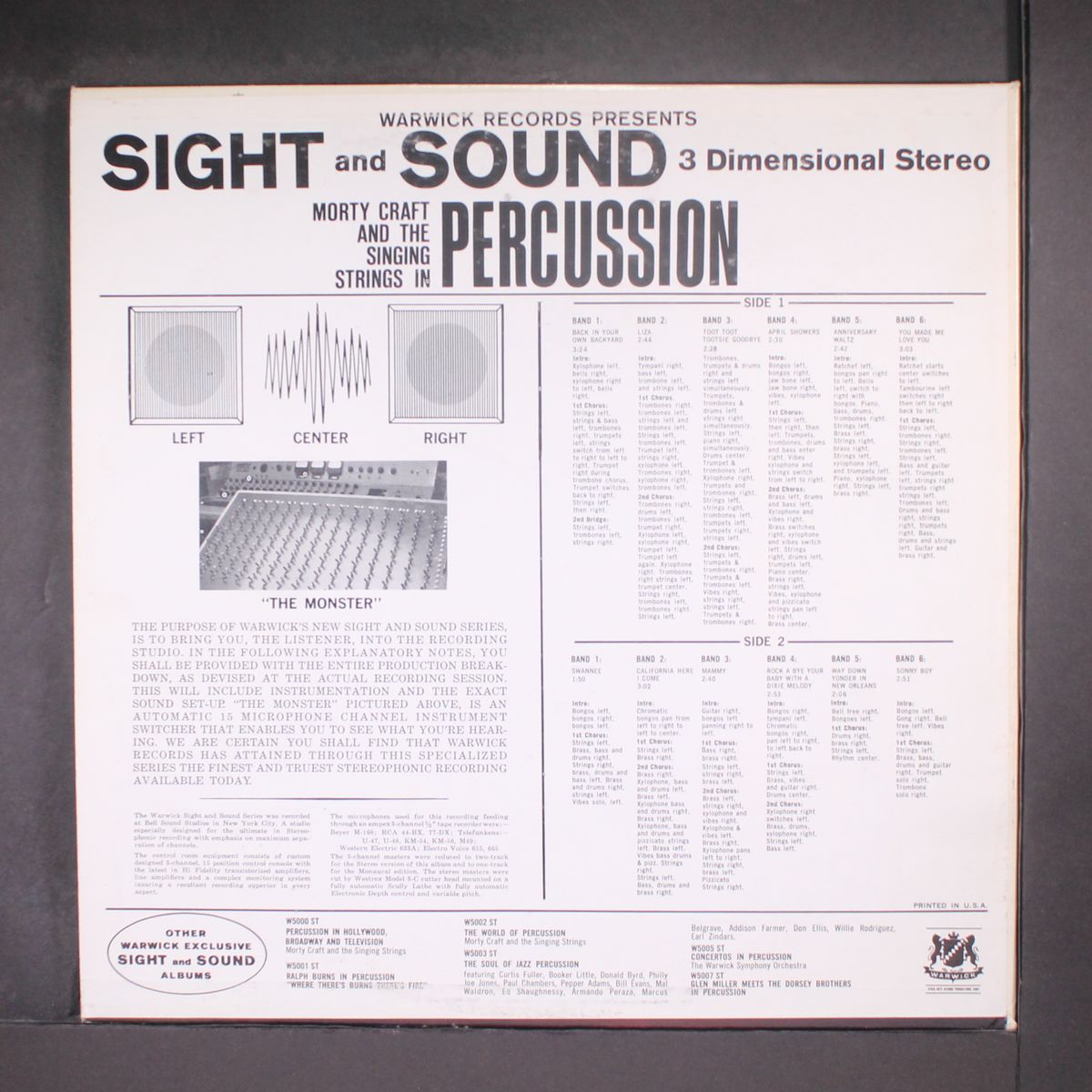 percussion by MORTY CRAFT