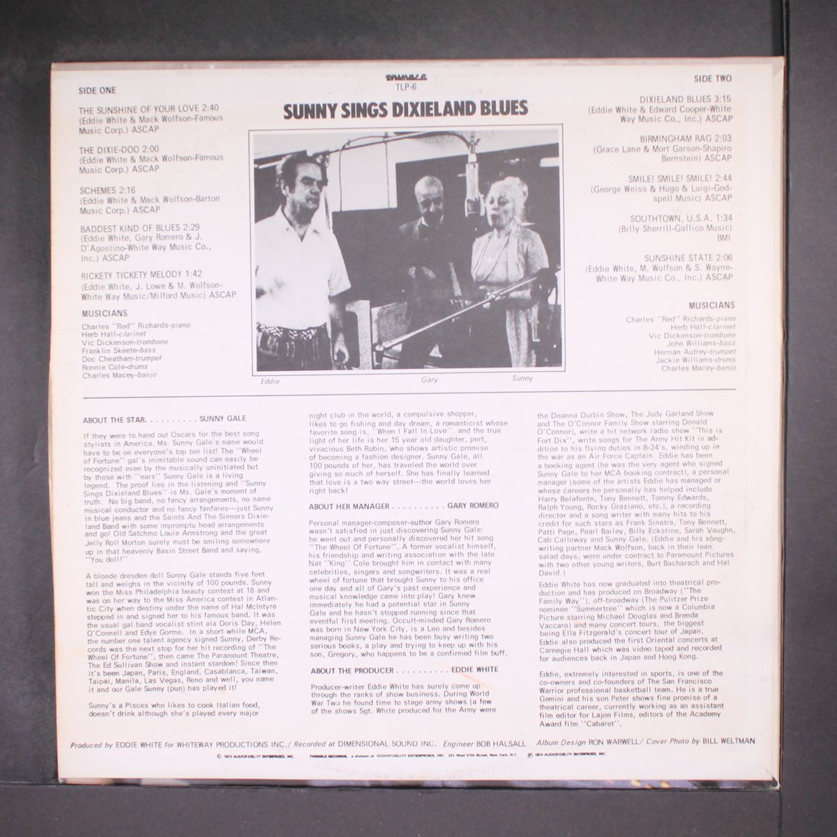 sunny sings dixieland blues by SUNNY GALE