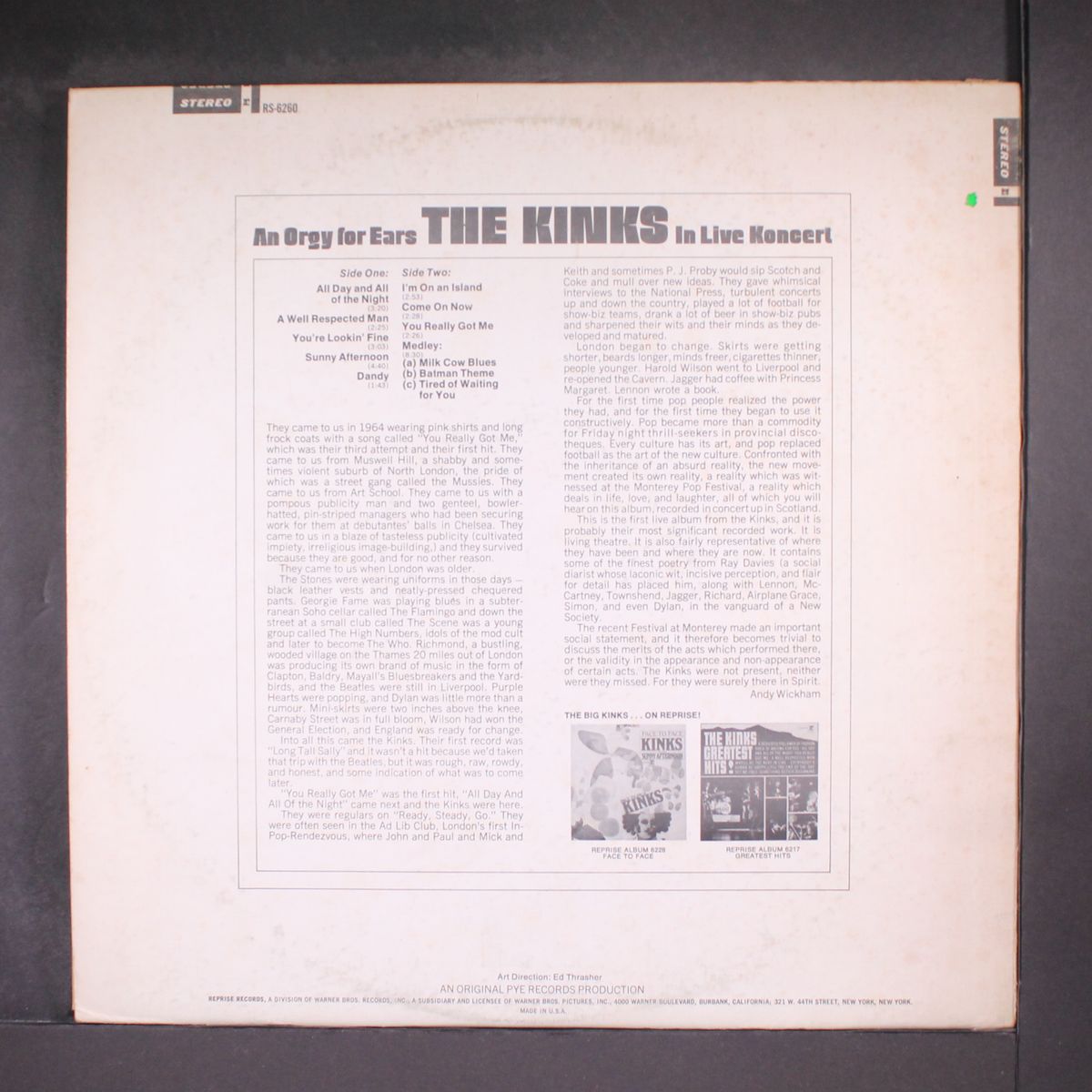 the live kinks by KINKS