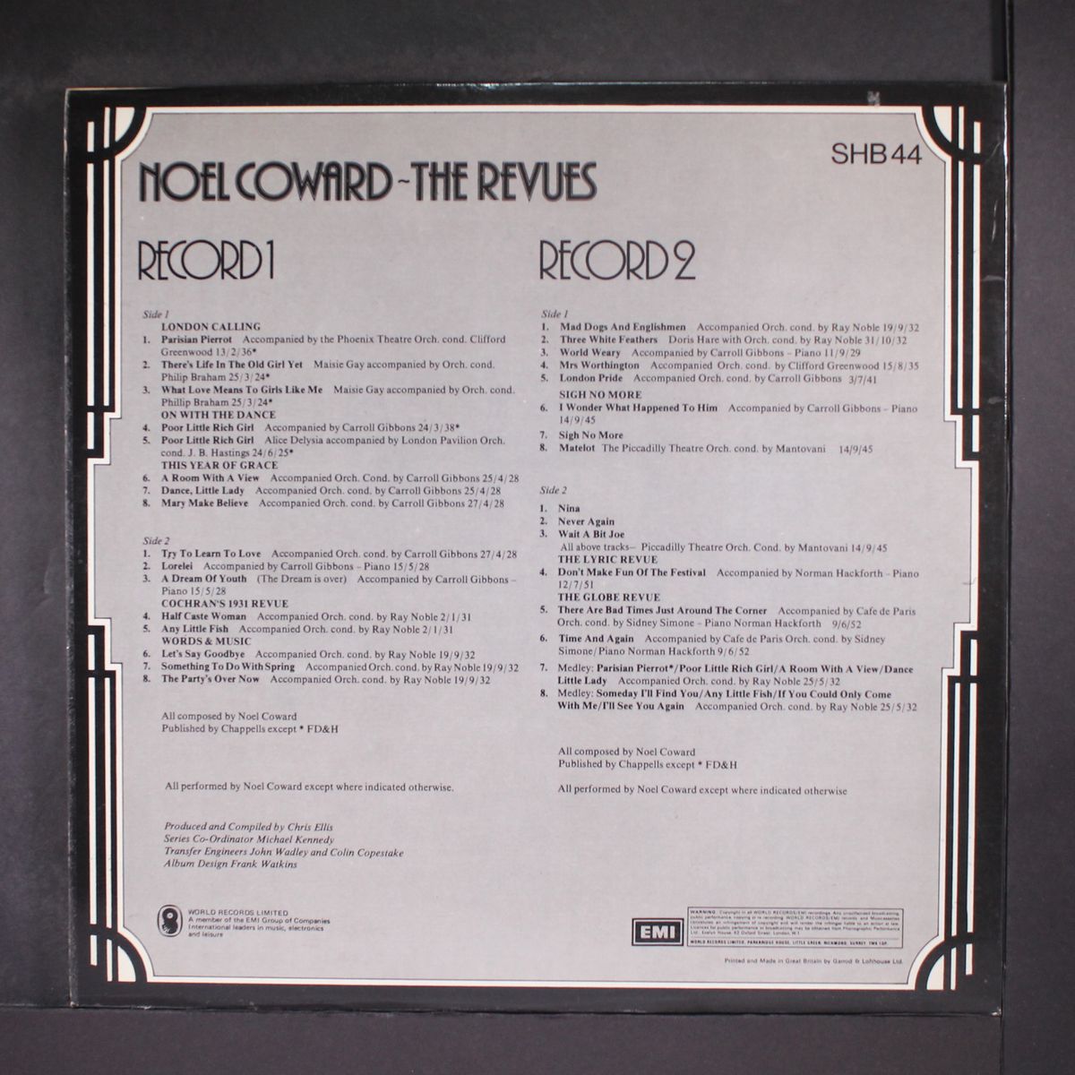 the revues by NOEL COWARD