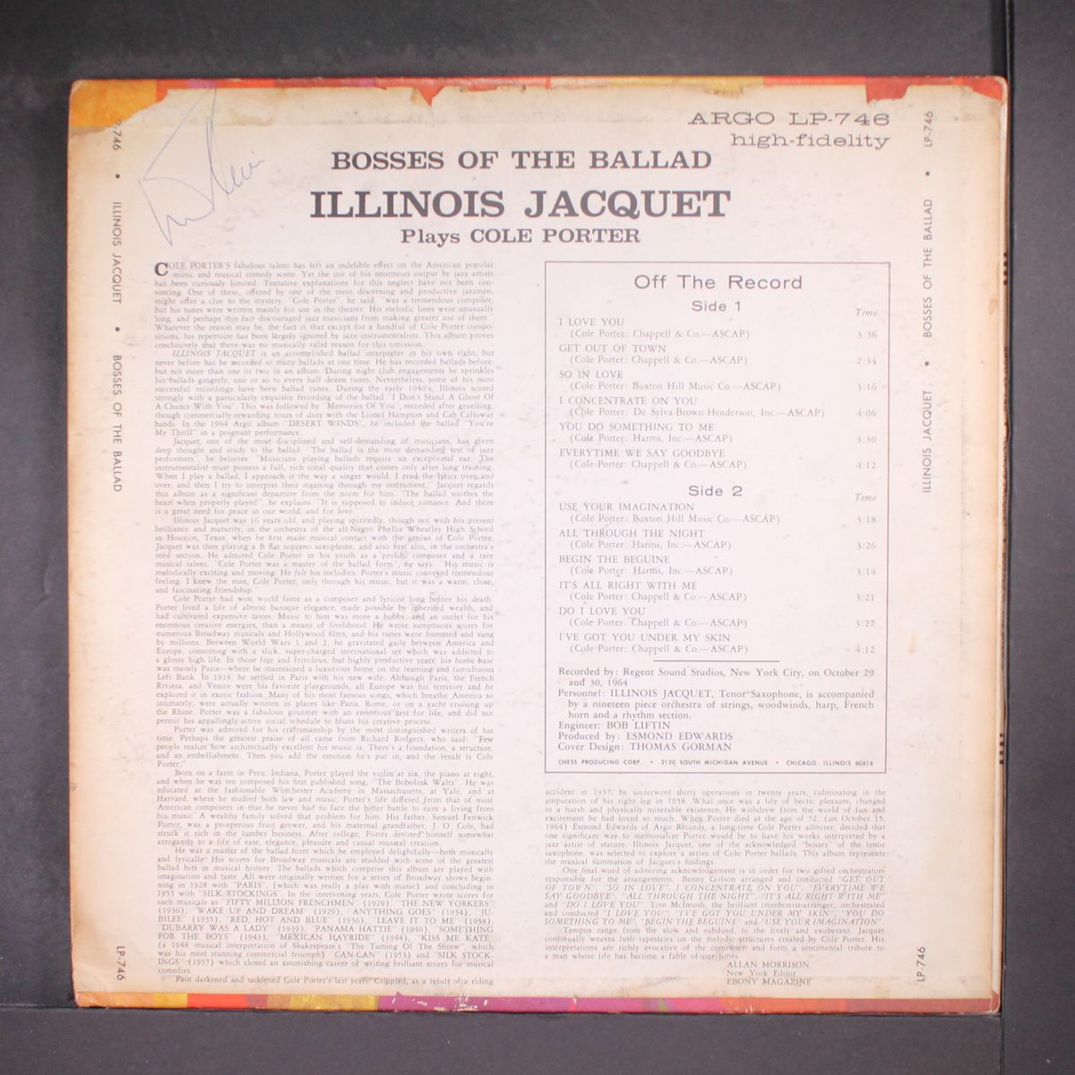 bosses of the ballad by ILLINOIS JACQUET