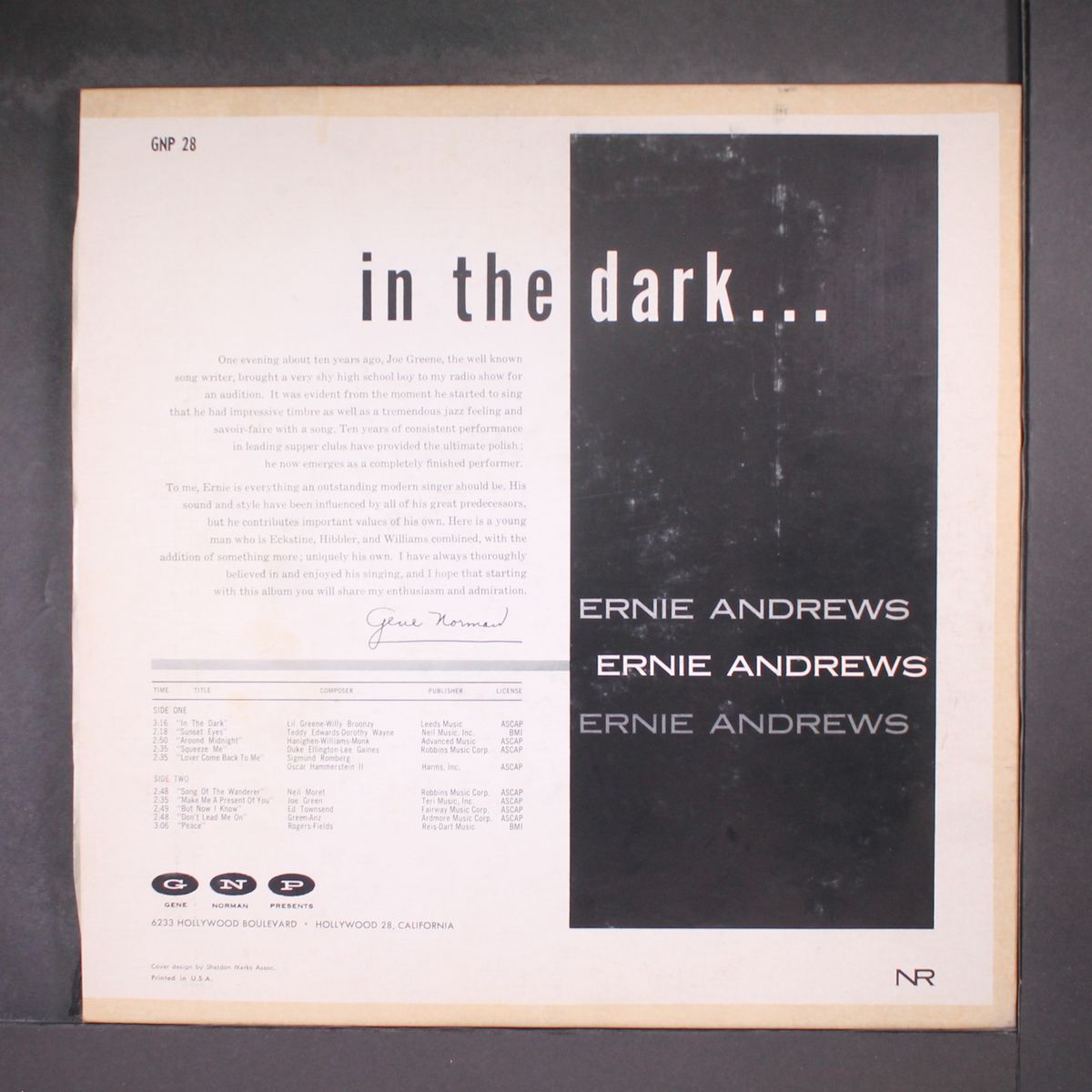 in the dark by ERNIE ANDREWS