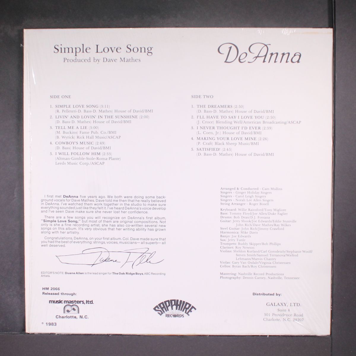 simple love song by DEANNA
