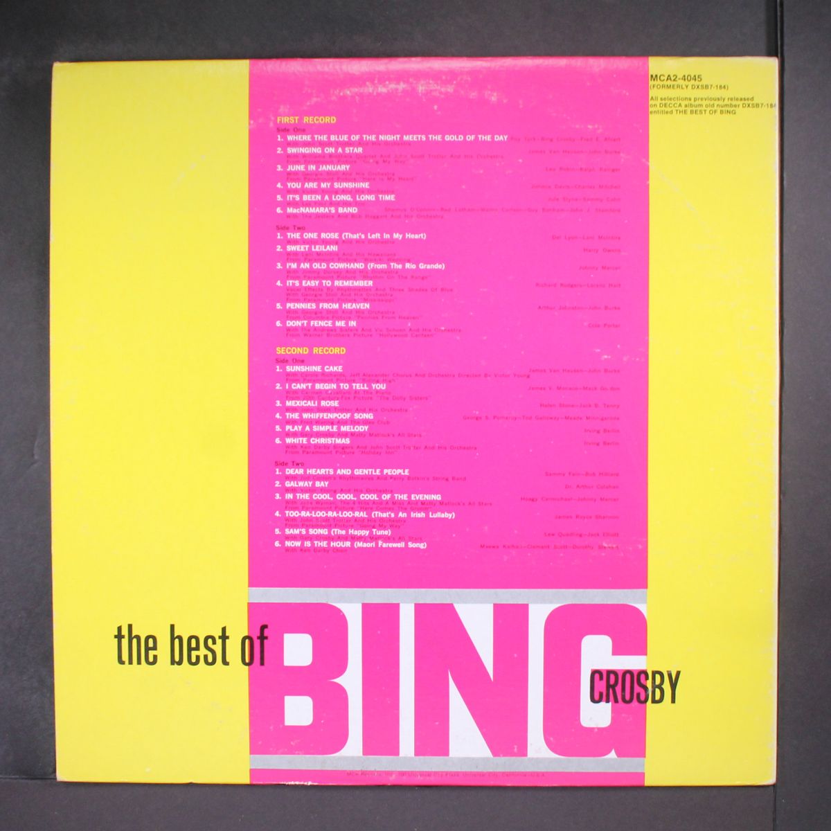 the best of bing by BING CROSBY
