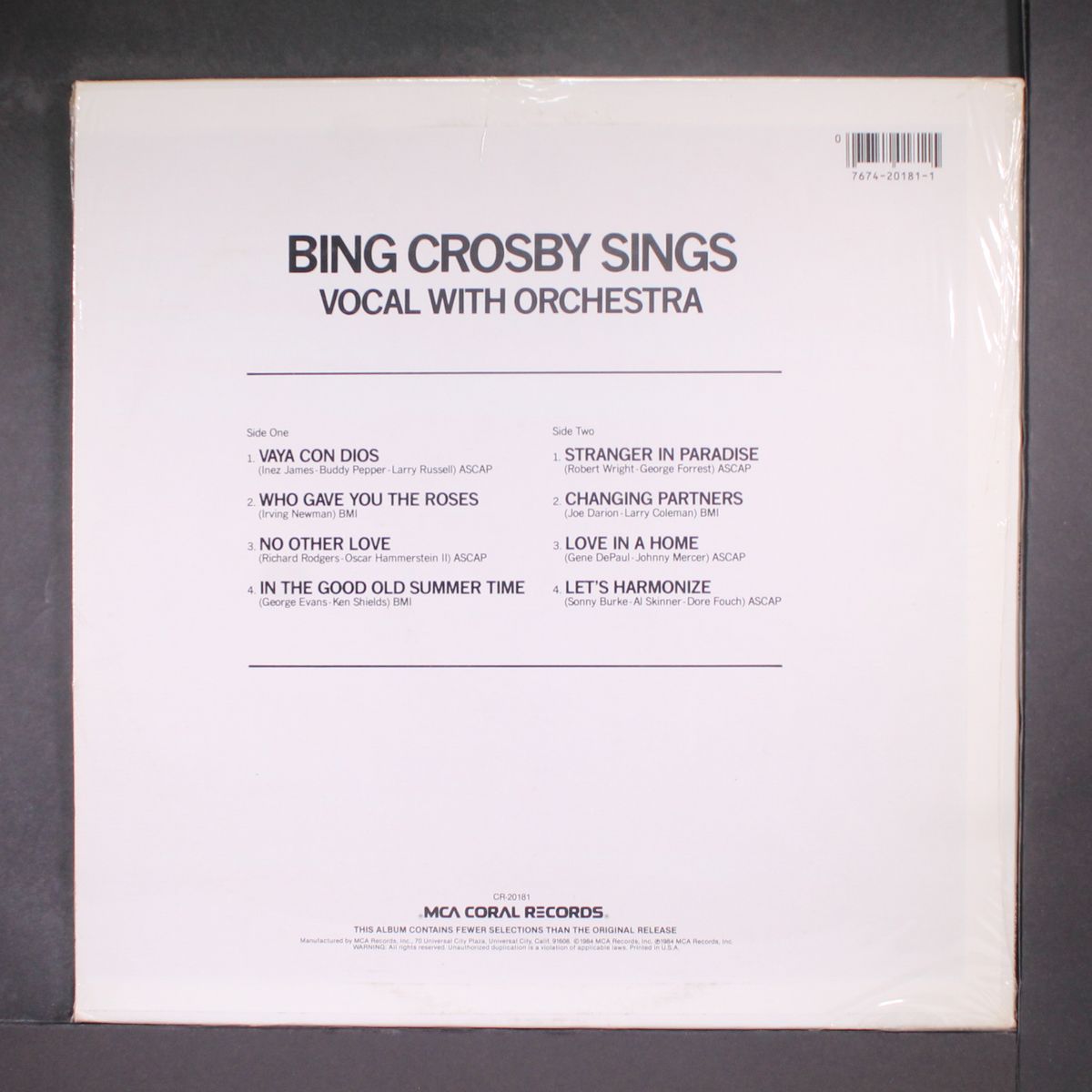 bing crosby by BING CROSBY