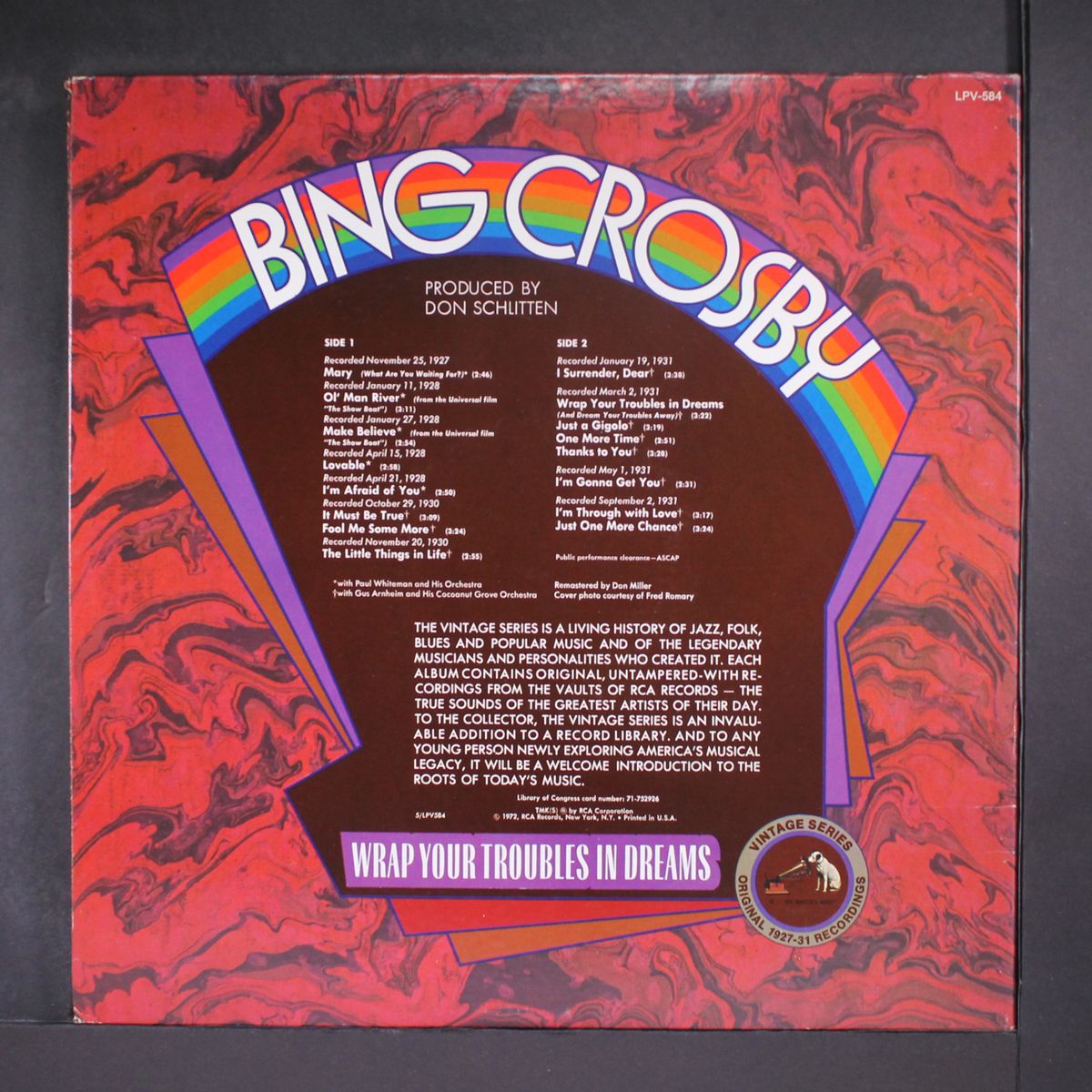 wrap your troubles in dreams by BING CROSBY