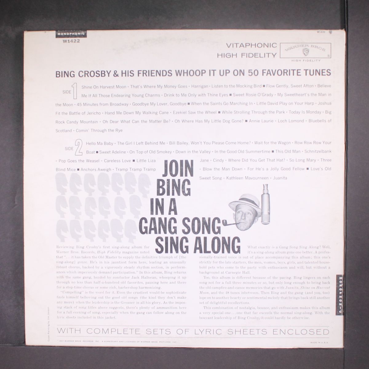 join bing in a gang song sing along by BING CROSBY