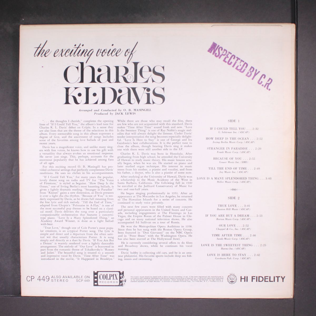 the exciting voice of by CHARLES DAVIS