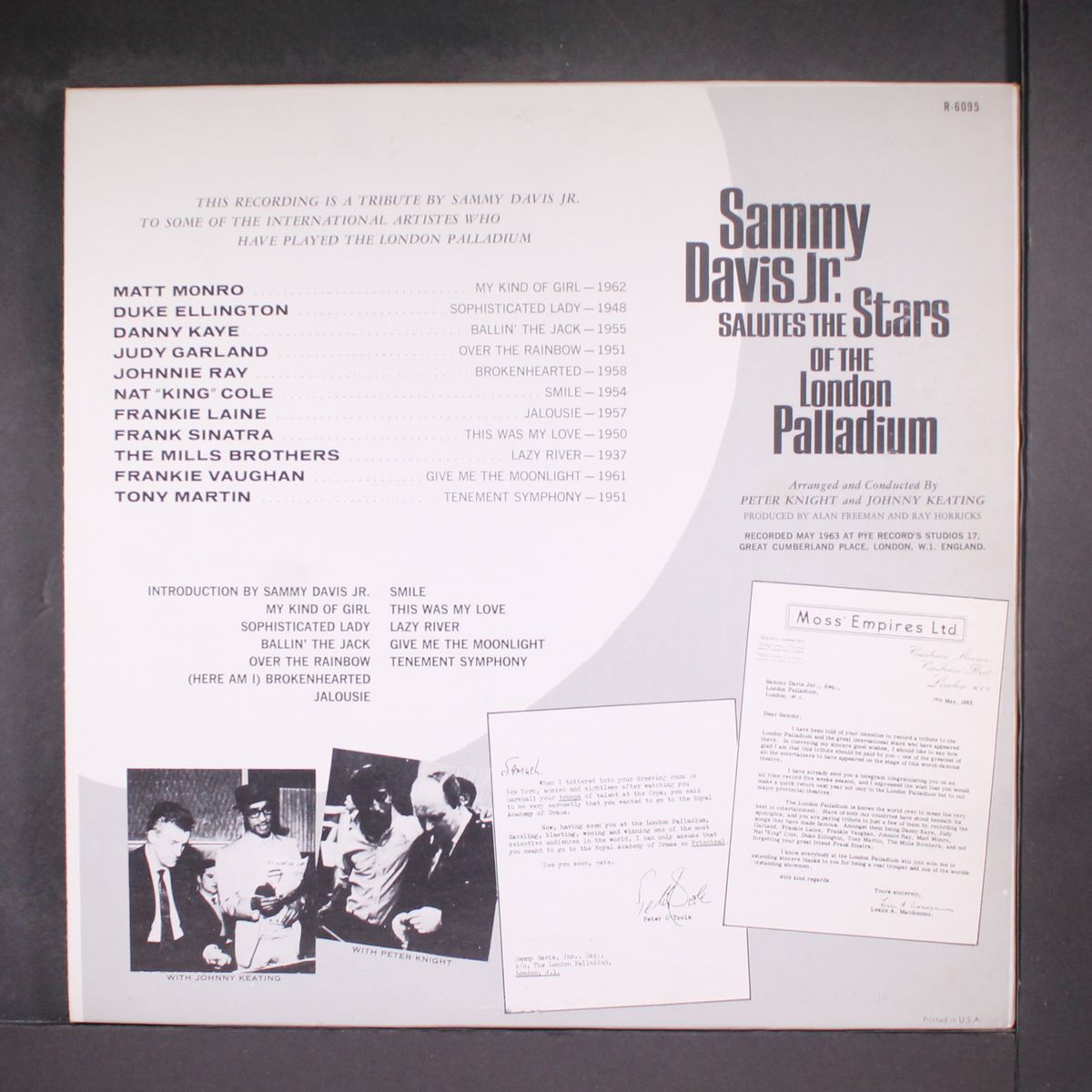 salutes the stars of the london palladium by SAMMY DAVIS, JR.