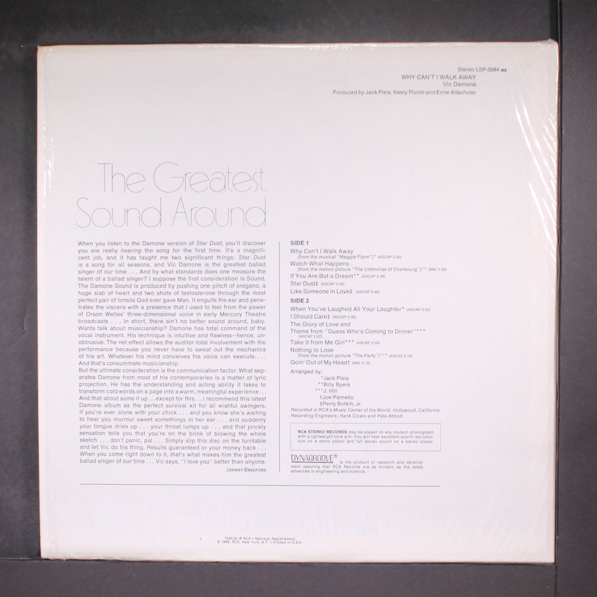 why can't i walk away by VIC DAMONE