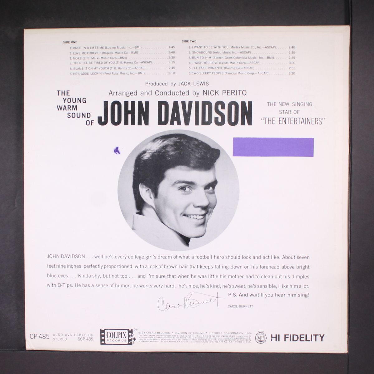 the young warm sound of by JOHN DAVIDSON