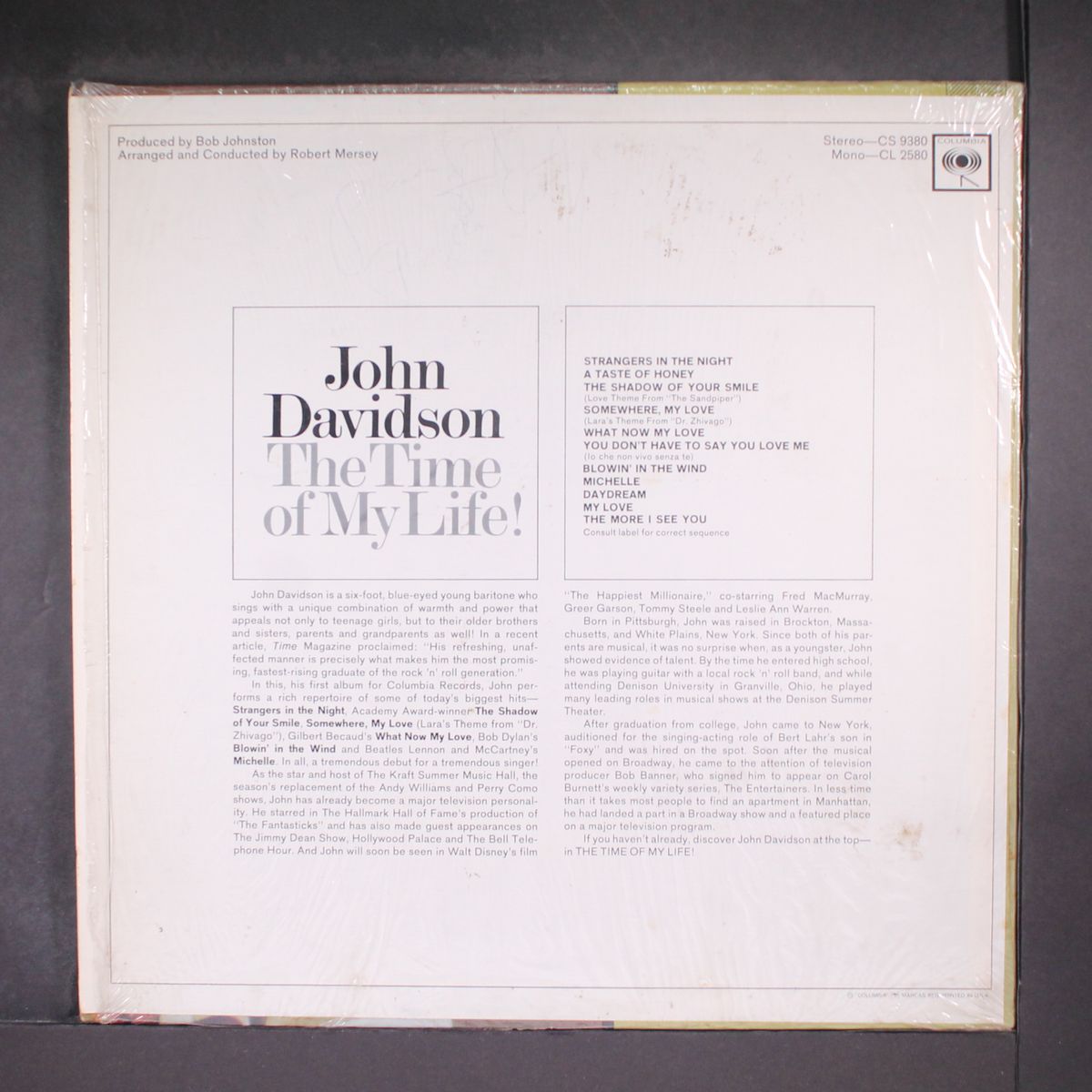 the time of my life by JOHN DAVIDSON