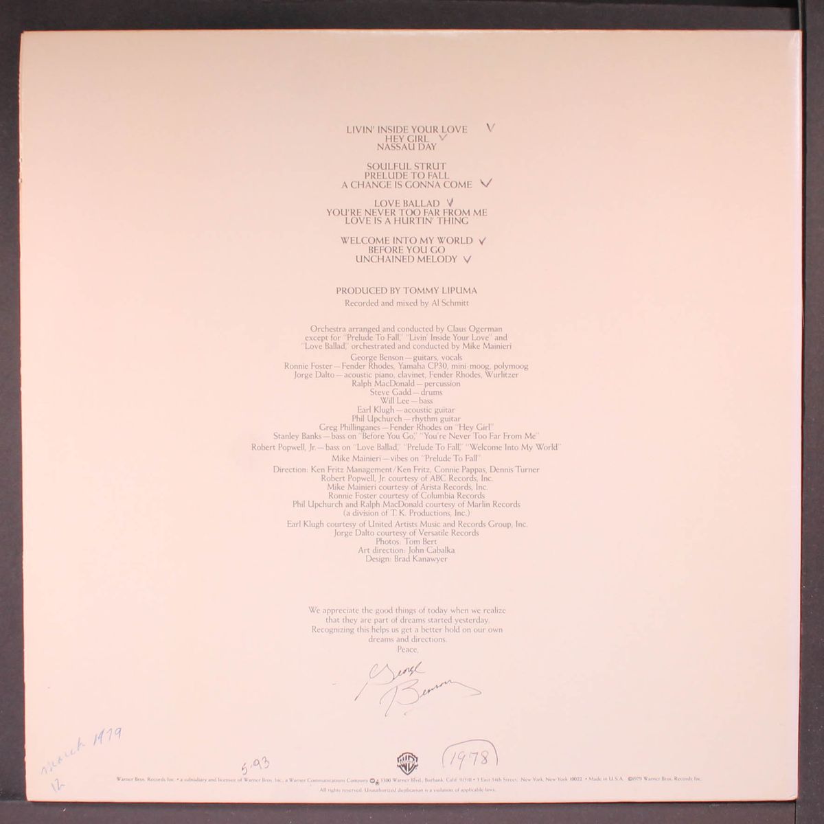 livin' inside your love by GEORGE BENSON