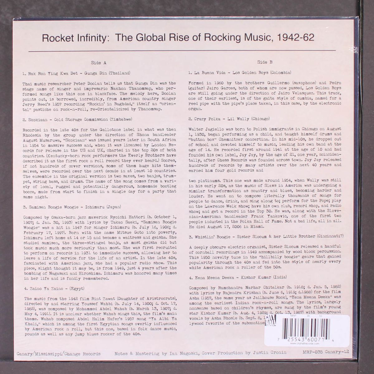 rocket infinity: the global rise of rocking music 1942-62 by VARIOUS