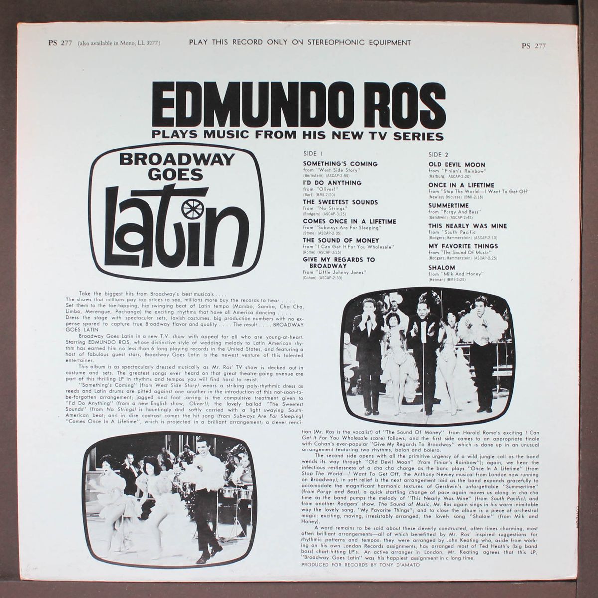 broadway goes latin by EDMUNDO ROS