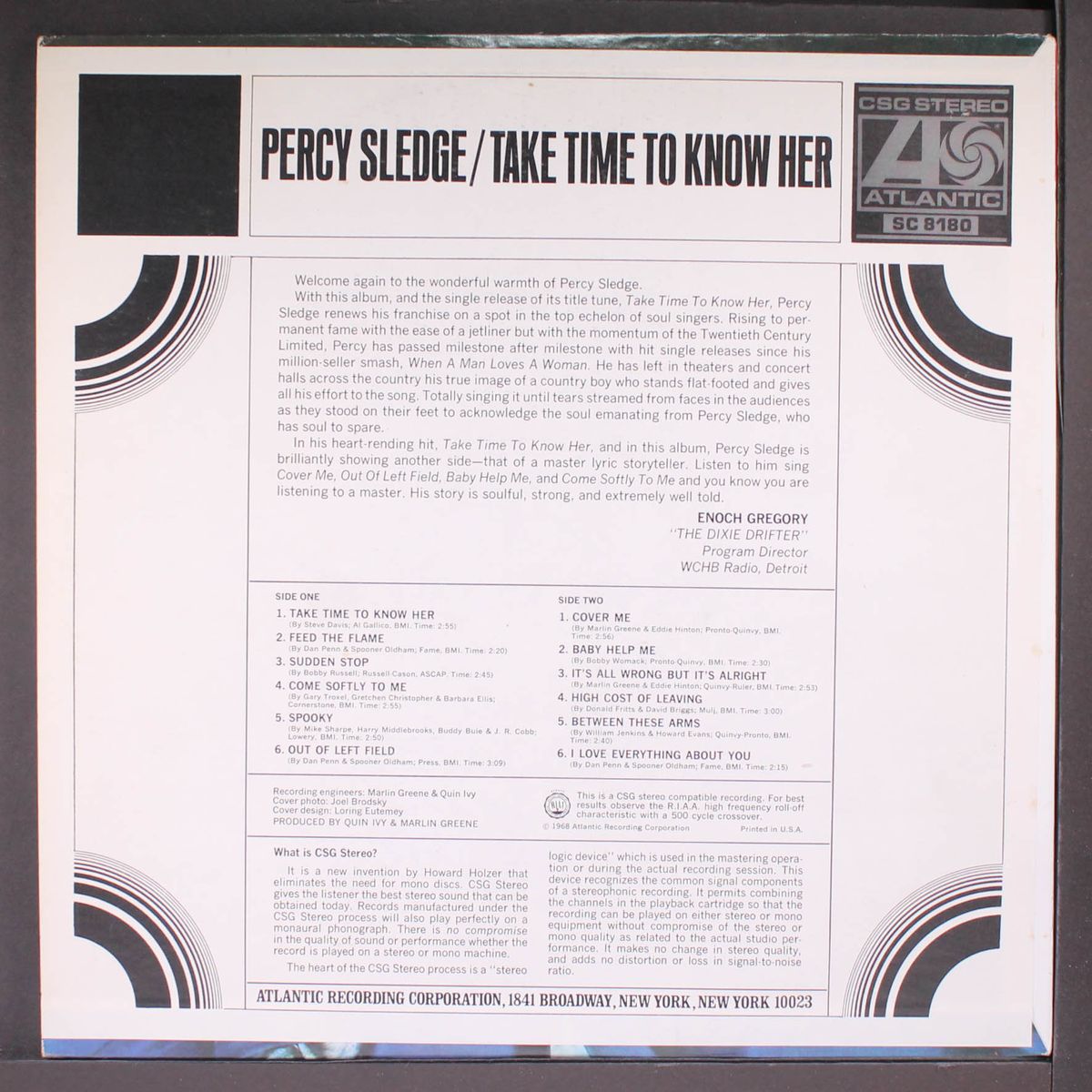 take time to know her by PERCY SLEDGE