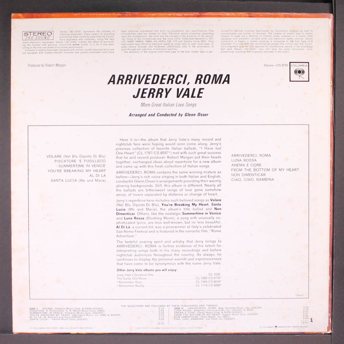 arrivederci, roma by JERRY VALE