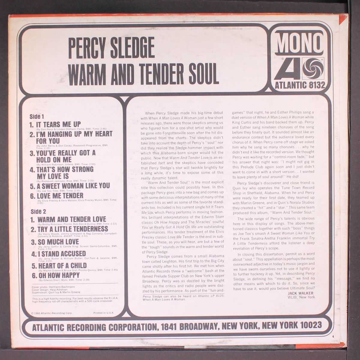 warm & tender soul by PERCY SLEDGE
