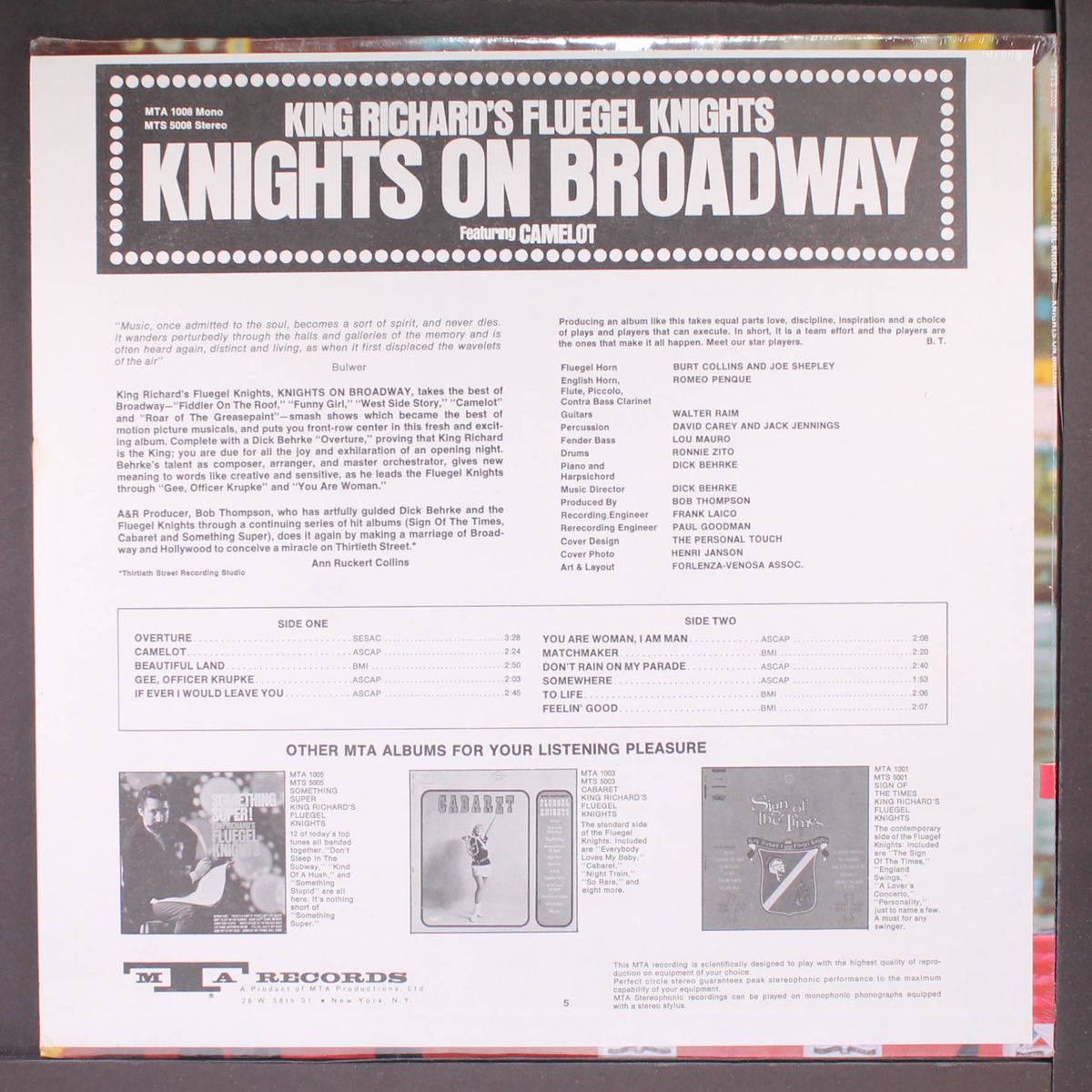 knights on broadway by KING RICHARD'S FLUEGEL KNIGHTS