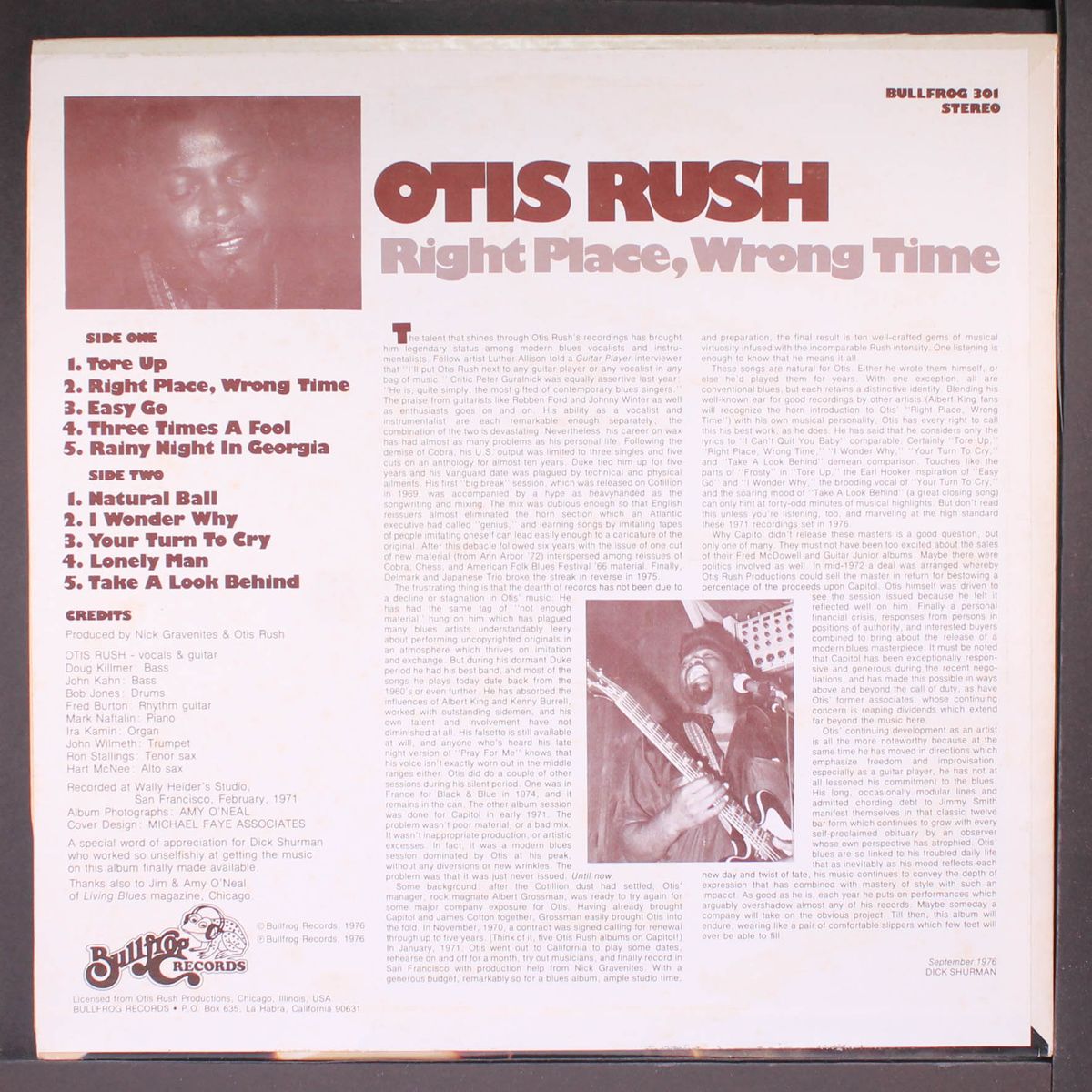 right place, wrong time by OTIS RUSH