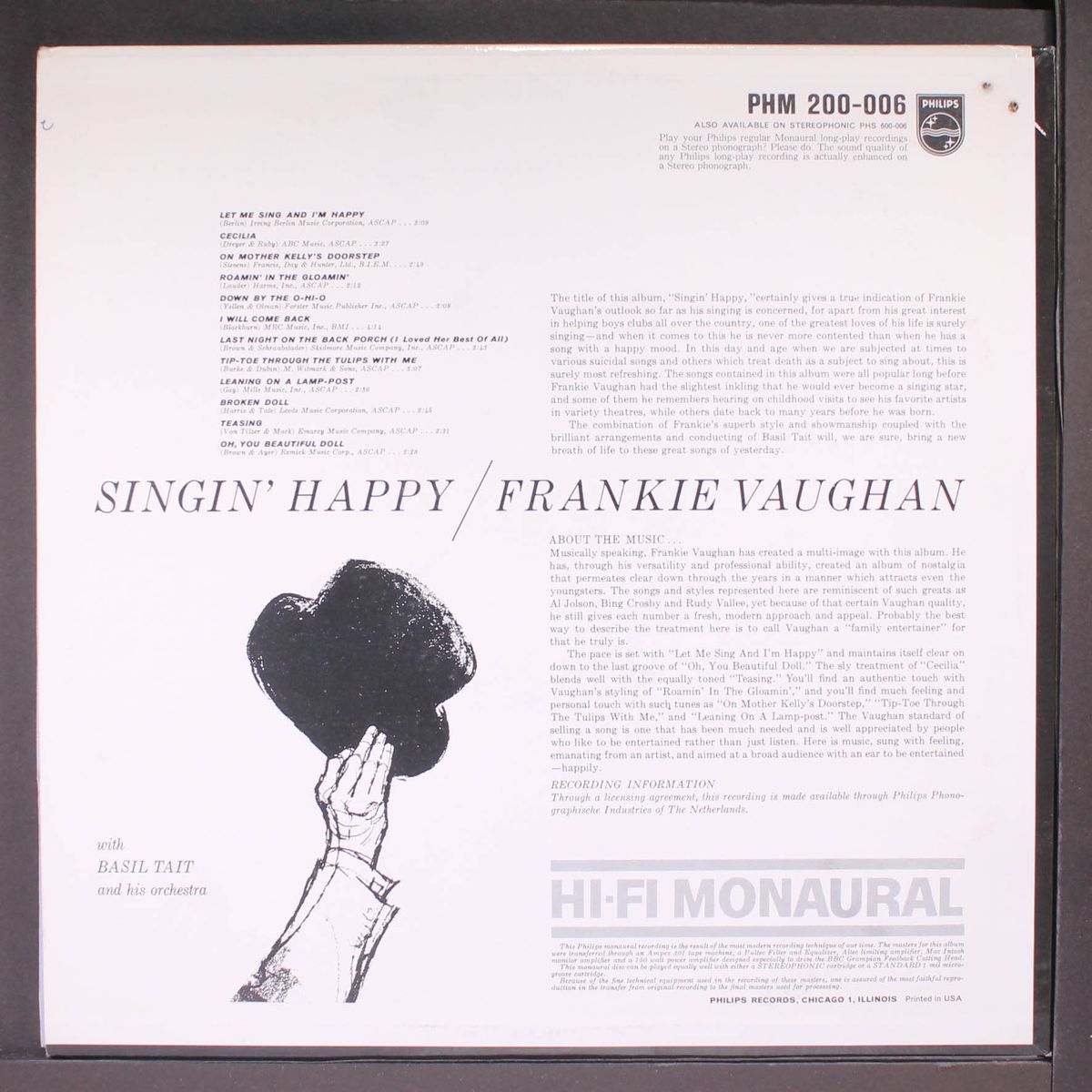 singin' happy by FRANKIE VAUGHAN