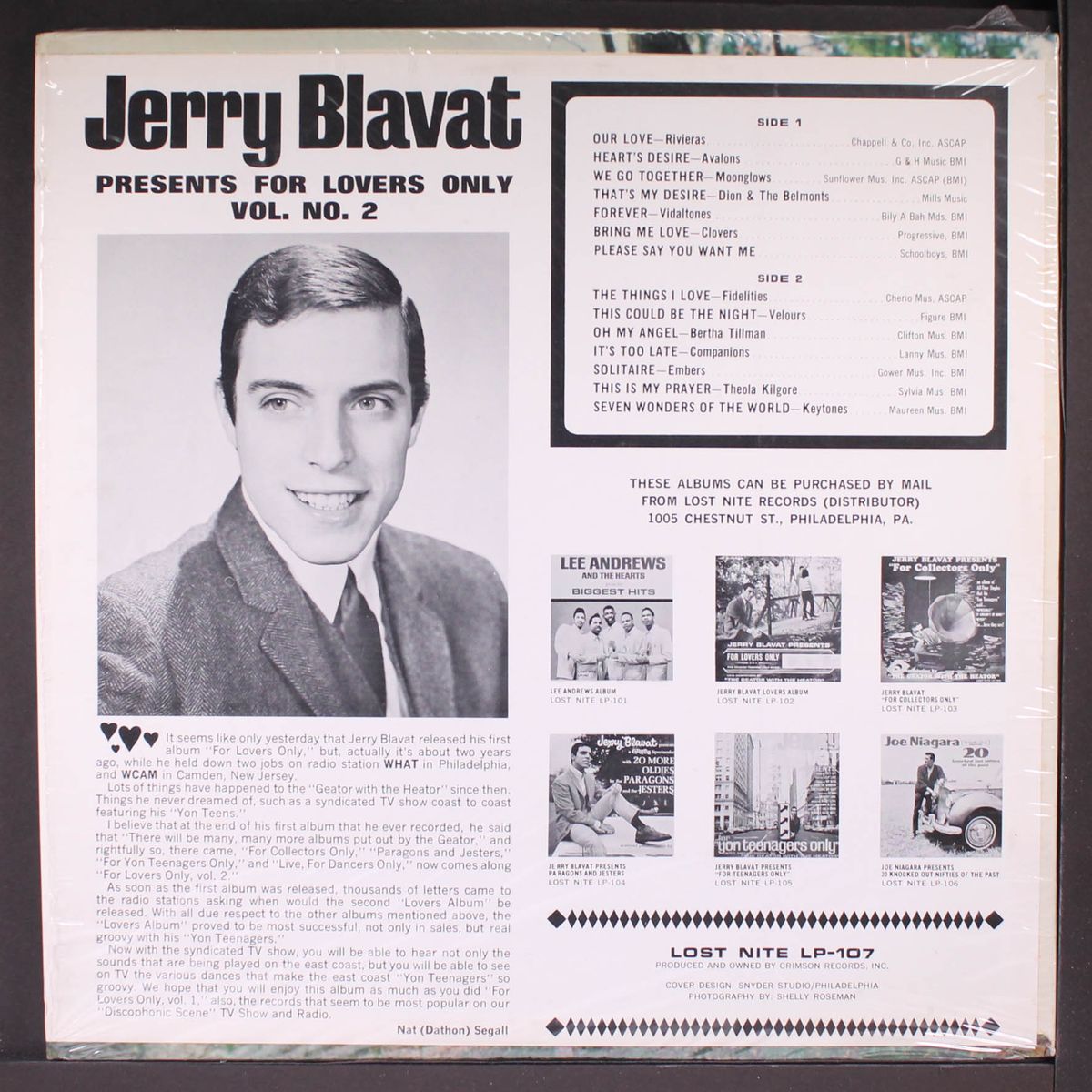 jerry blavat presents for lovers only,, vol. 2 by VARIOUS