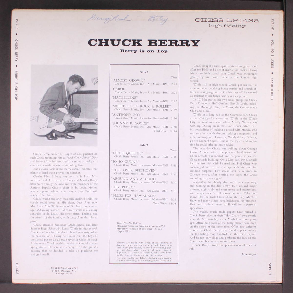 berry is on top by CHUCK BERRY