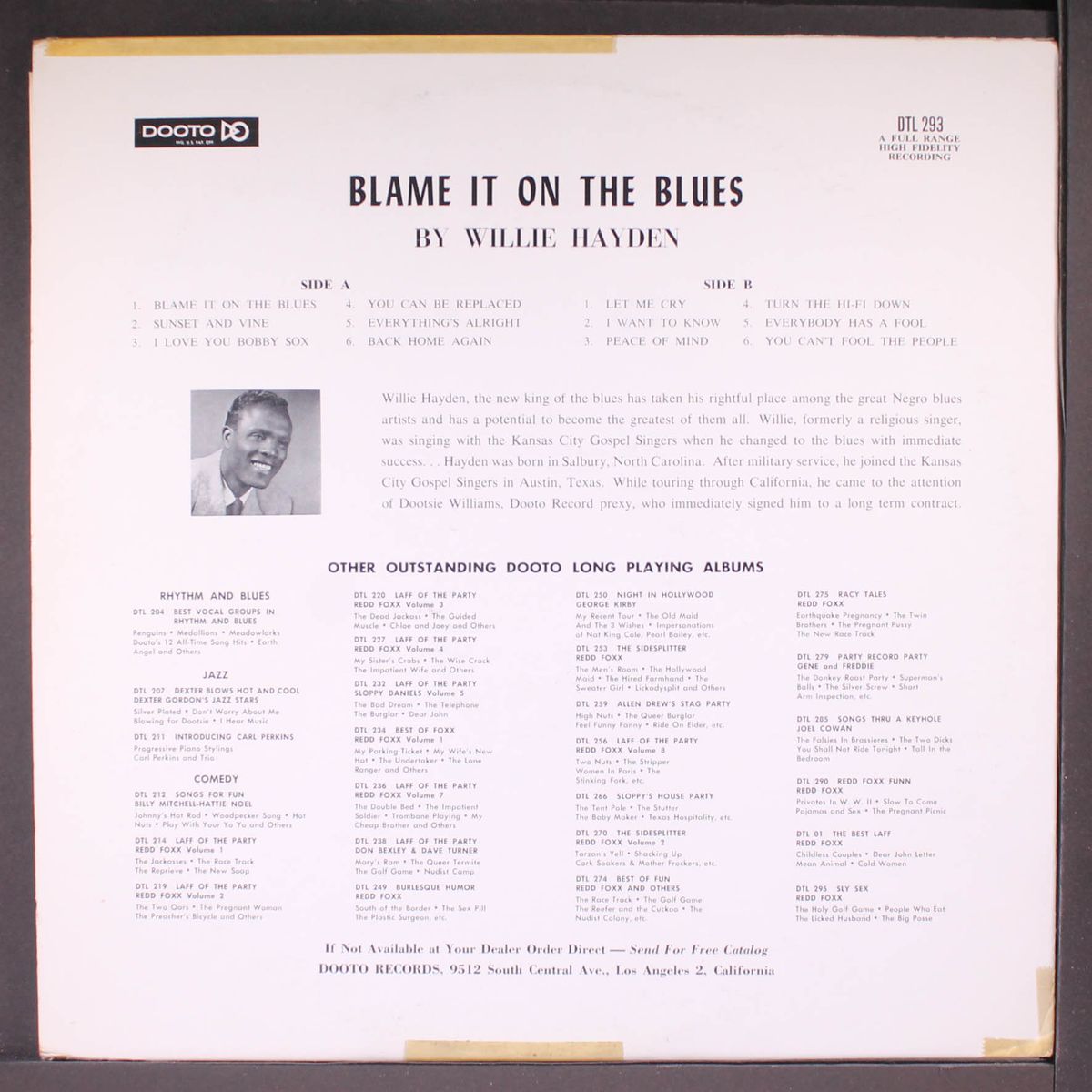 blame it on the blues by WILLIE HAYDEN
