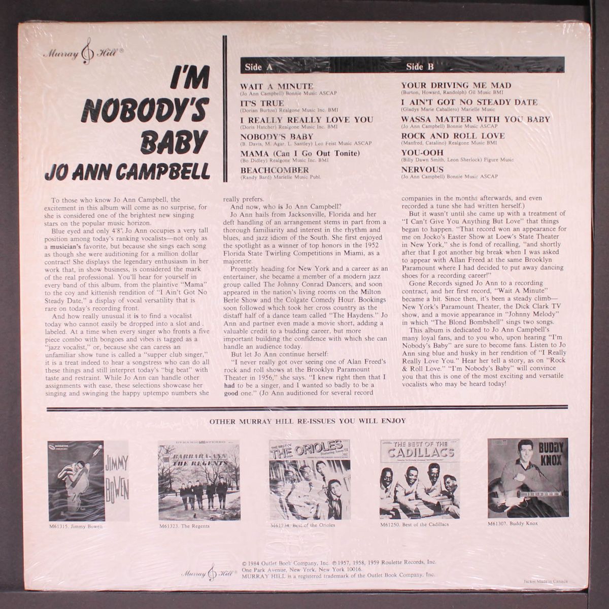 i'm nobody's baby by JO ANN CAMPBELL
